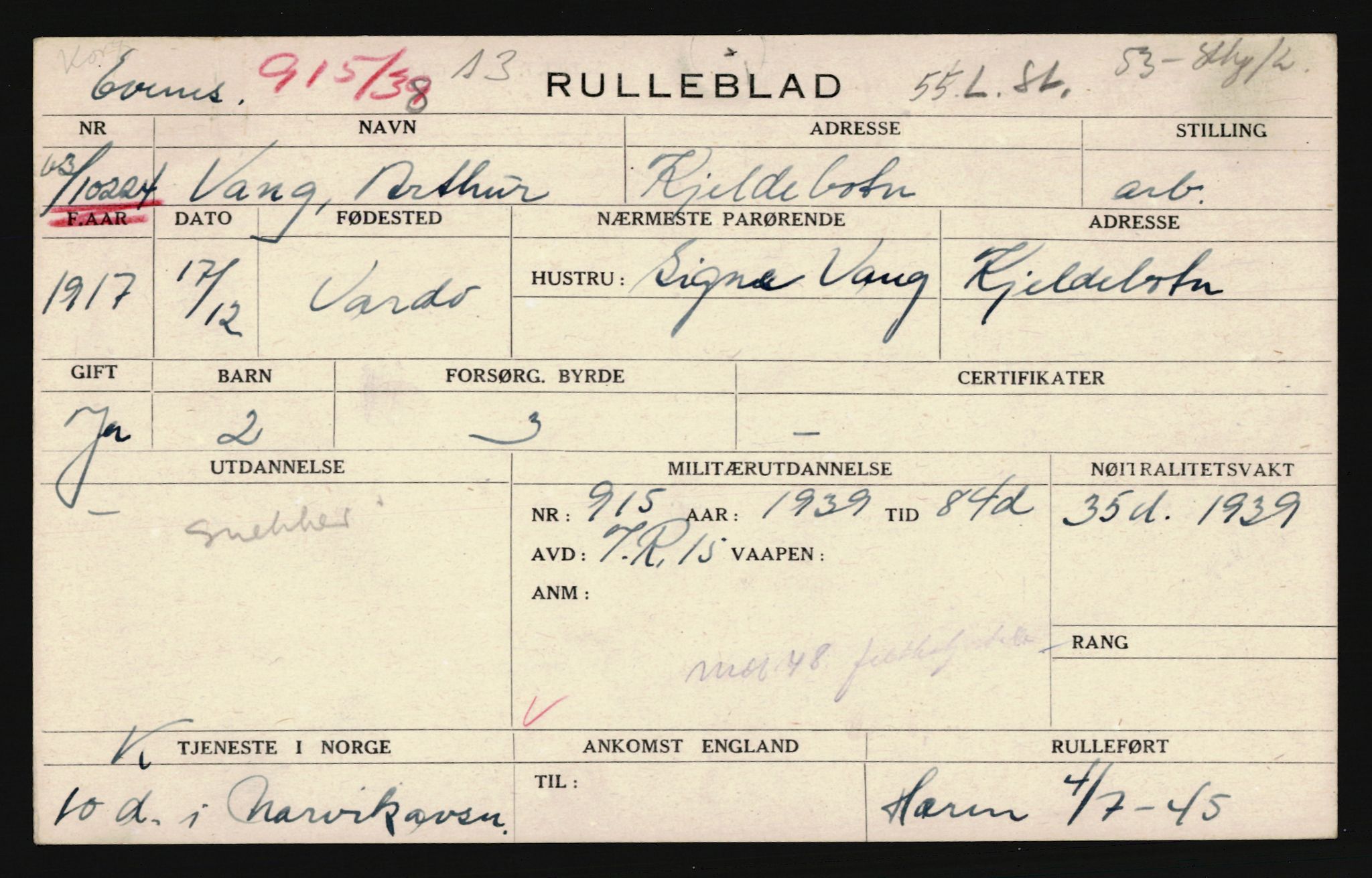 Forsvaret, Troms infanteriregiment nr. 16, AV/RA-RAFA-3146/P/Pa/L0022: Rulleblad for regimentets menige mannskaper, årsklasse 1938, 1938, p. 1651