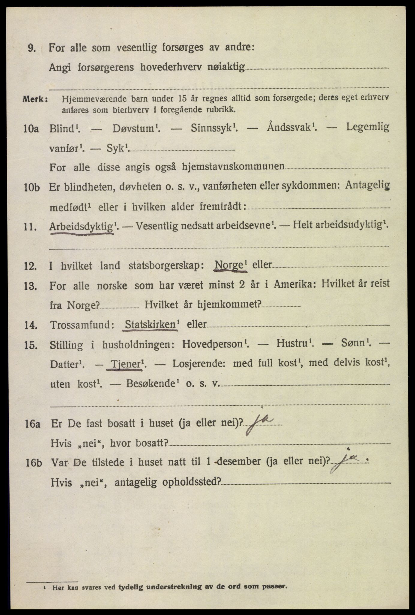 SAH, 1920 census for Østre Gausdal, 1920, p. 1011