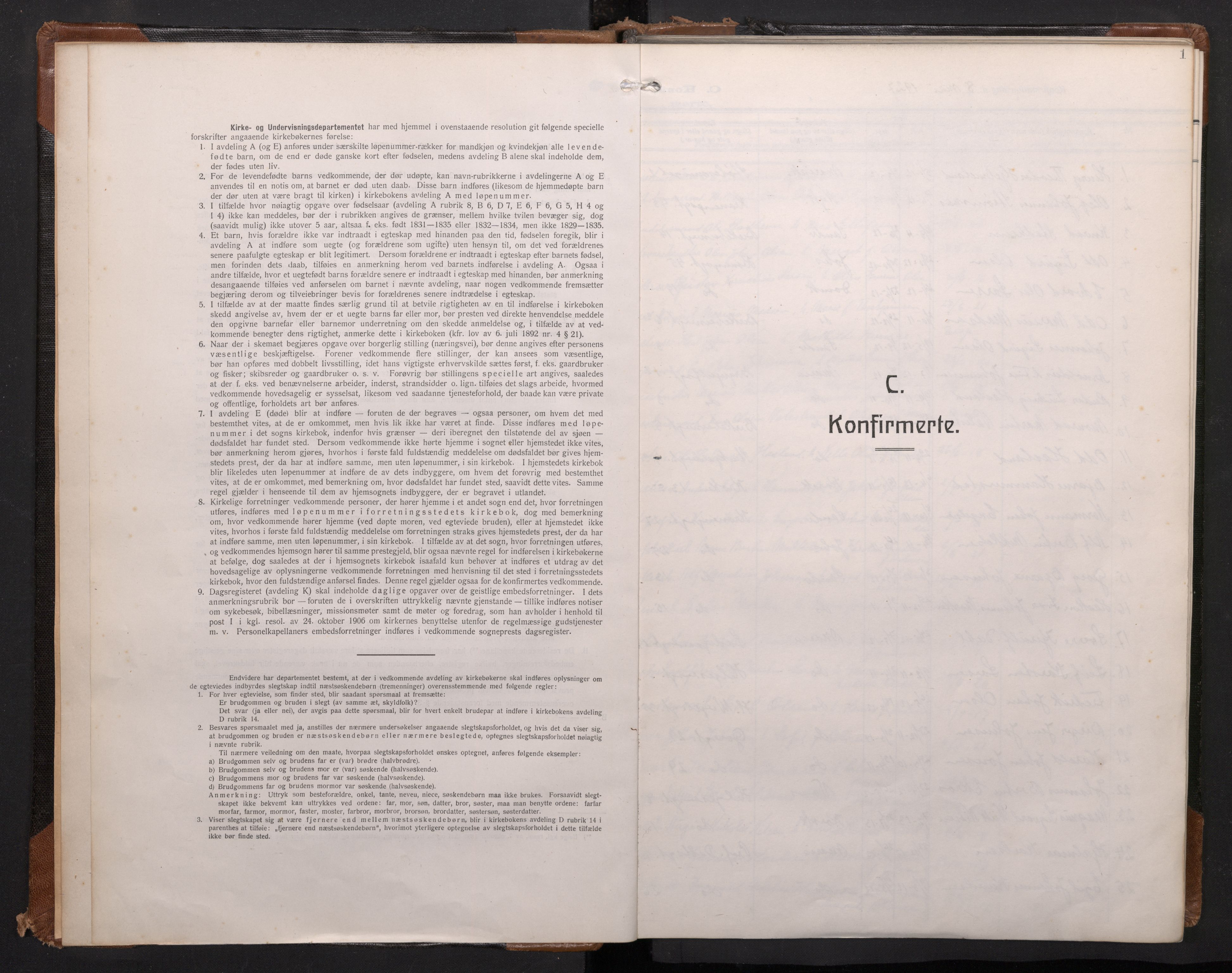 Mariakirken Sokneprestembete, SAB/A-76901/H/Haa/L0016: Parish register (official) no. C 4, 1927-1938, p. 0b-1a