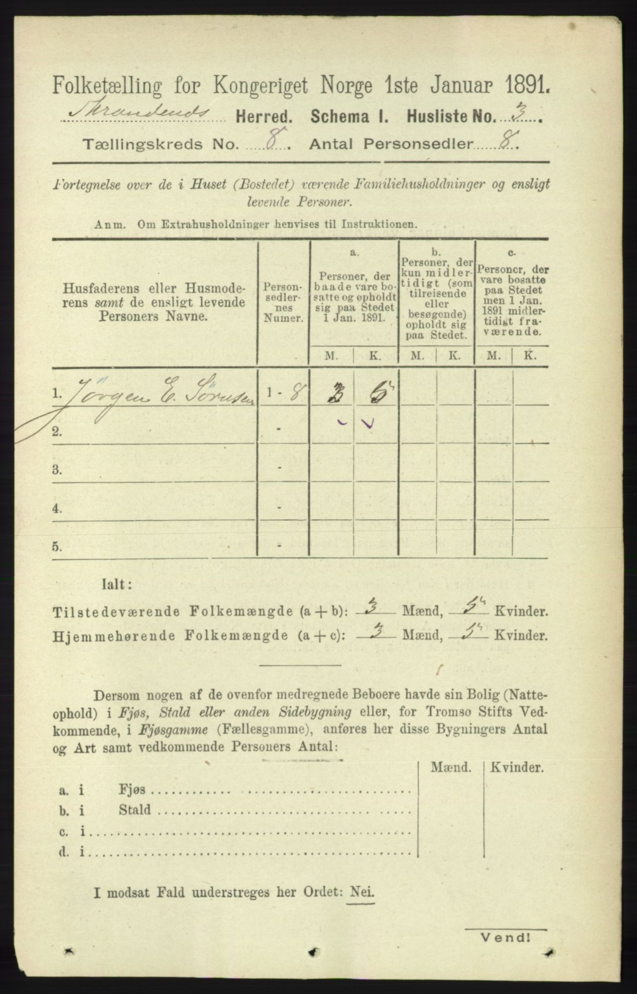 RA, 1891 census for 1914 Trondenes, 1891, p. 5689