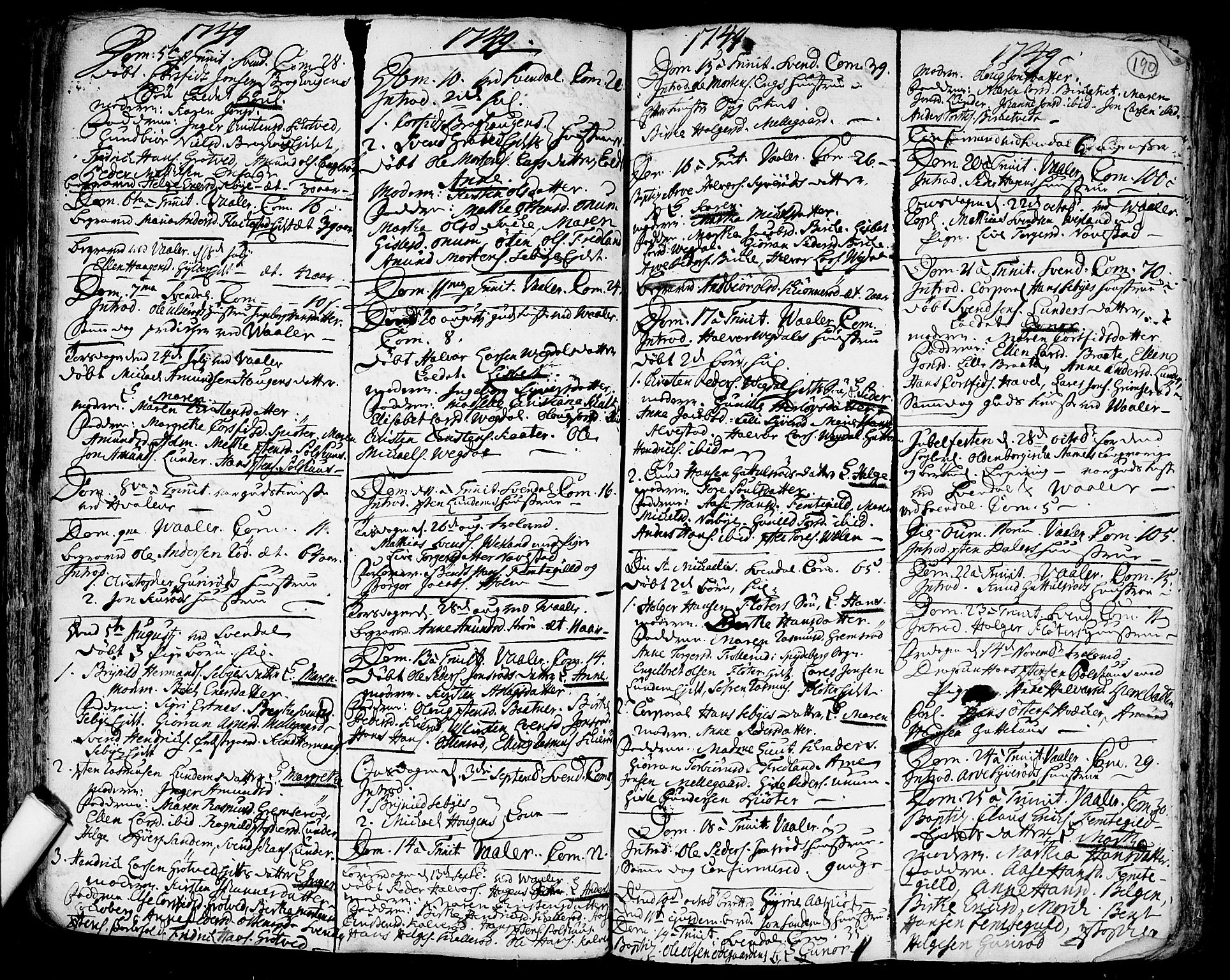 Våler prestekontor Kirkebøker, SAO/A-11083/F/Fa/L0003: Parish register (official) no. I 3, 1730-1770, p. 190