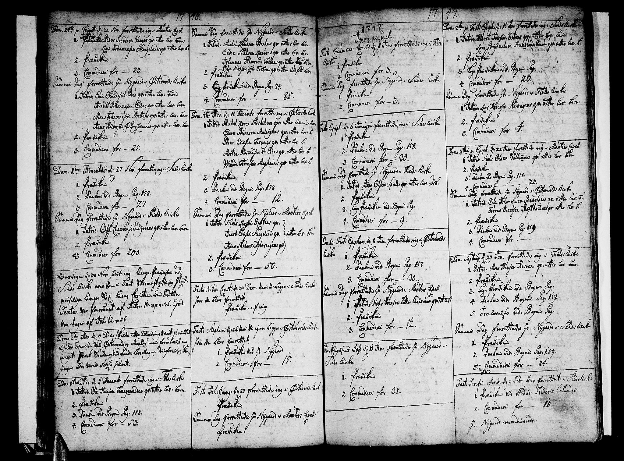 Sund sokneprestembete, AV/SAB-A-99930: Parish register (official) no. A 3, 1740-1769