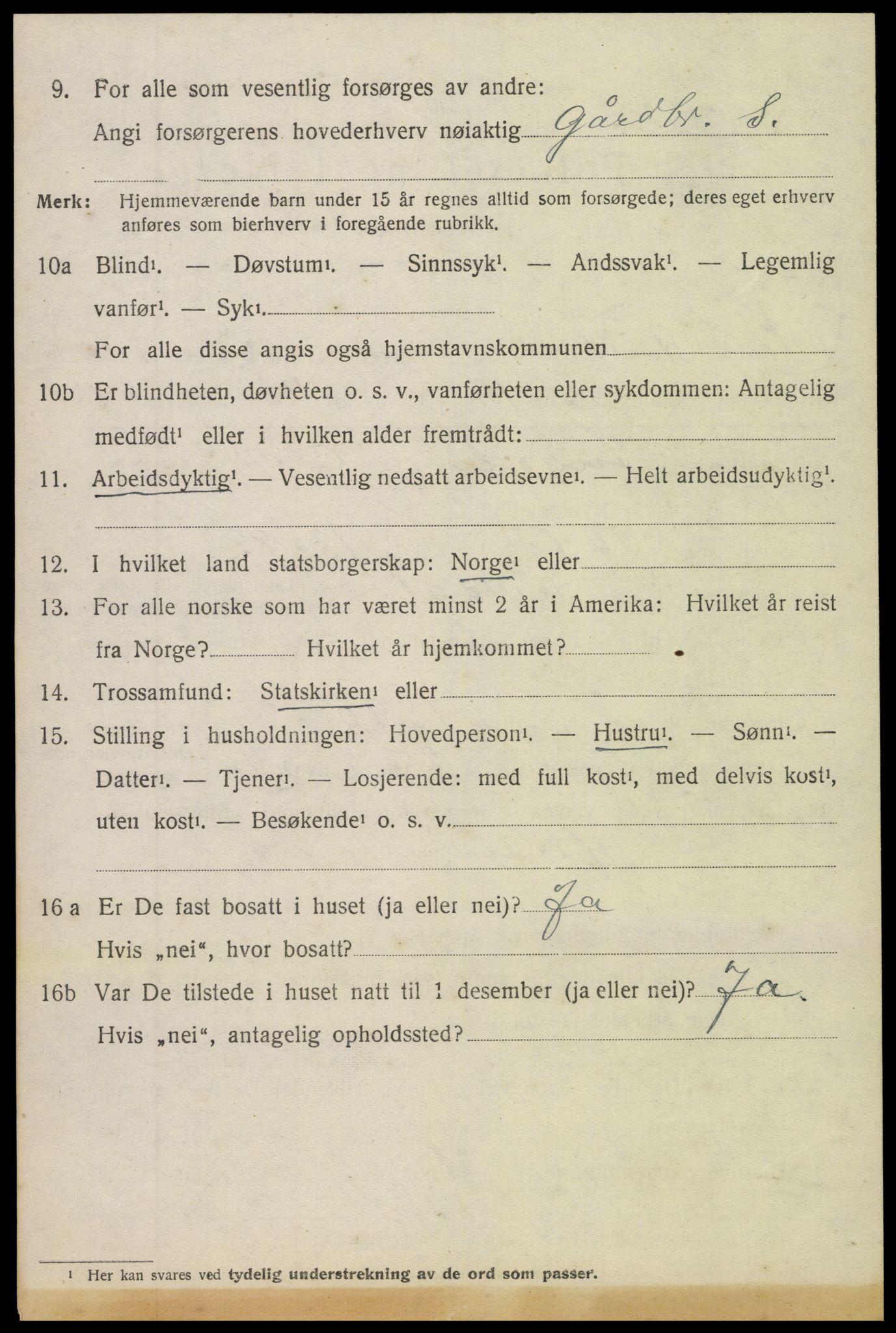 SAH, 1920 census for Sør-Aurdal, 1920, p. 5914