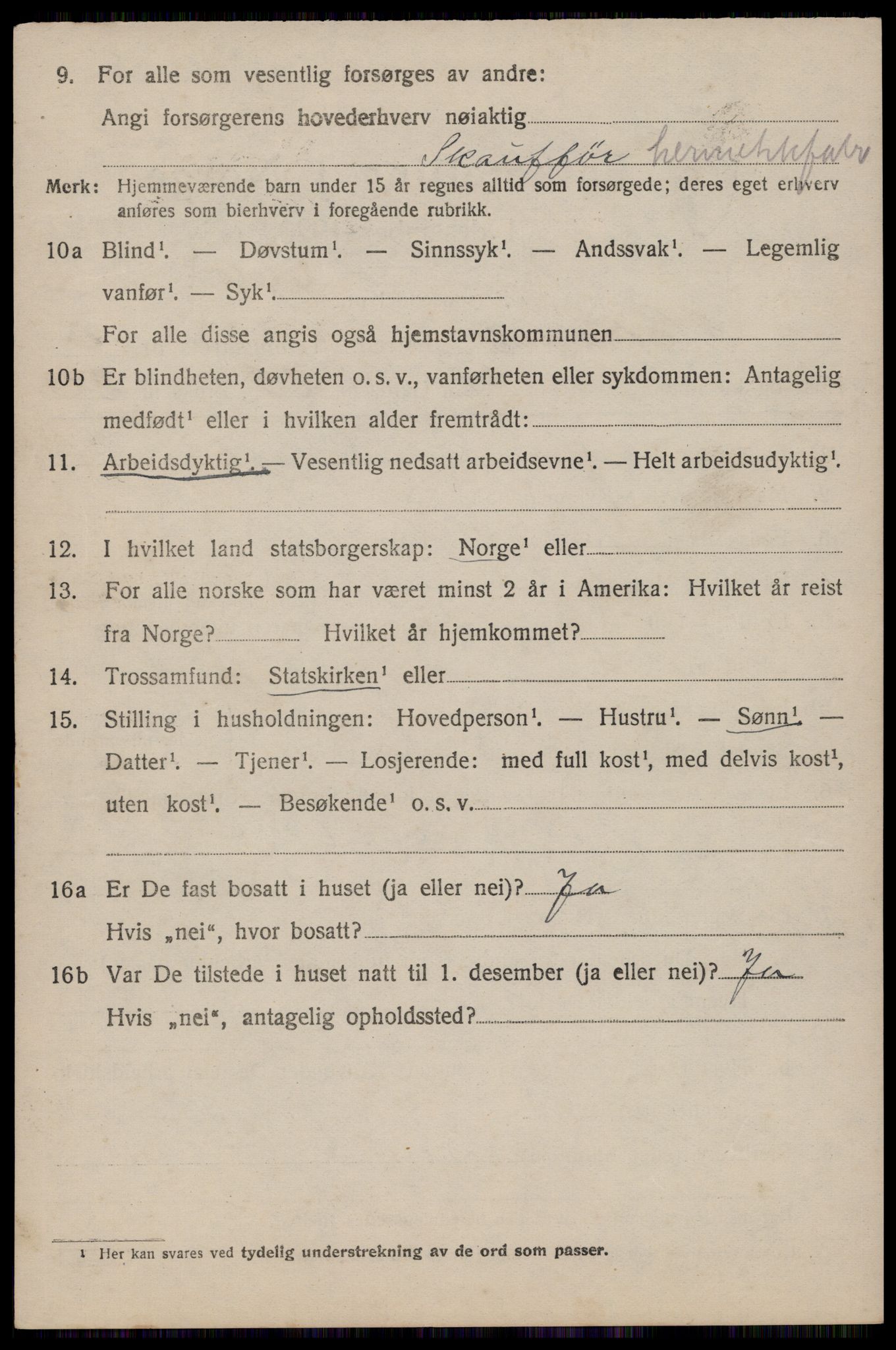 SAST, 1920 census for Hetland, 1920, p. 10338