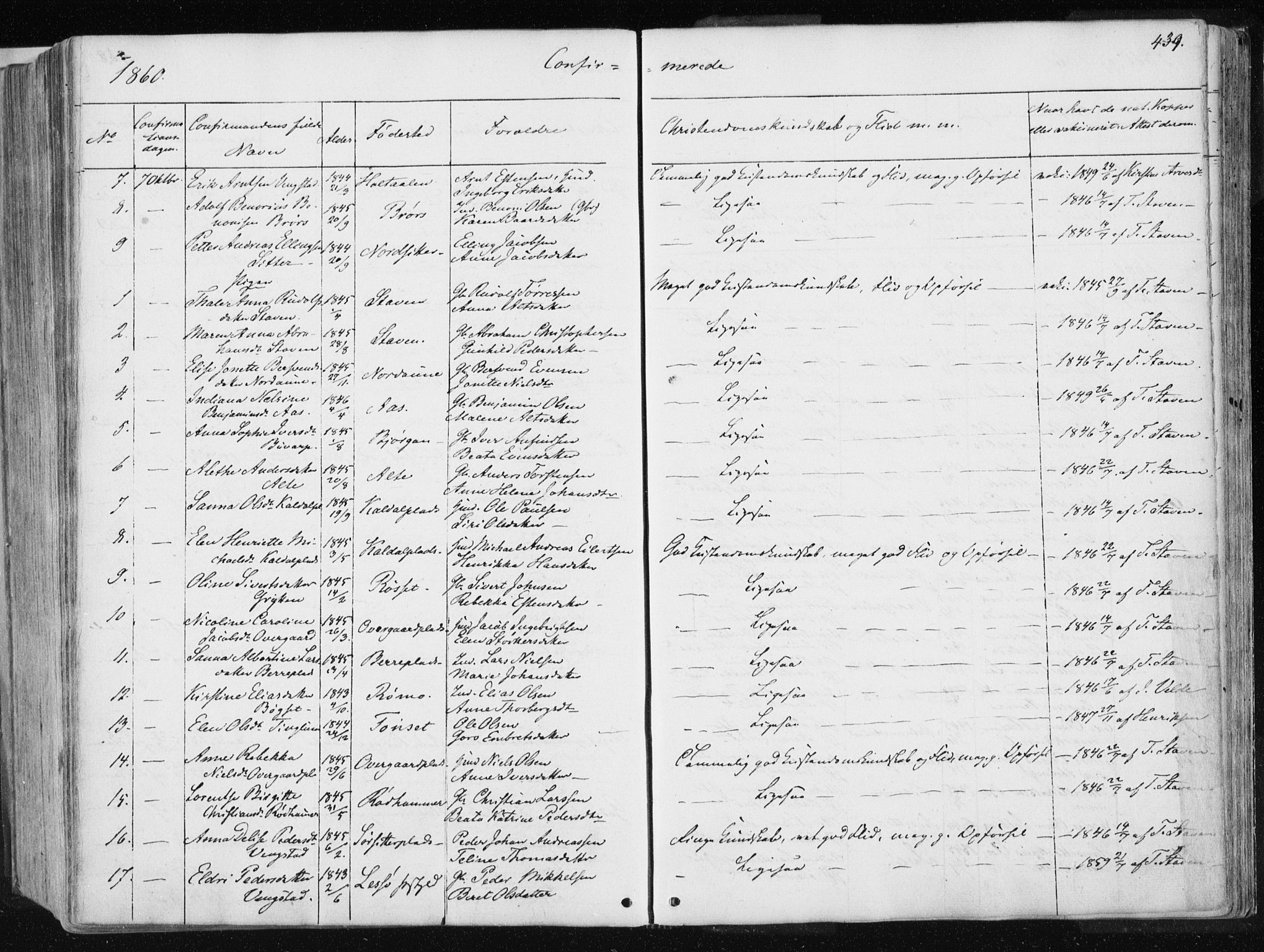 Ministerialprotokoller, klokkerbøker og fødselsregistre - Nord-Trøndelag, SAT/A-1458/741/L0393: Parish register (official) no. 741A07, 1849-1863, p. 439