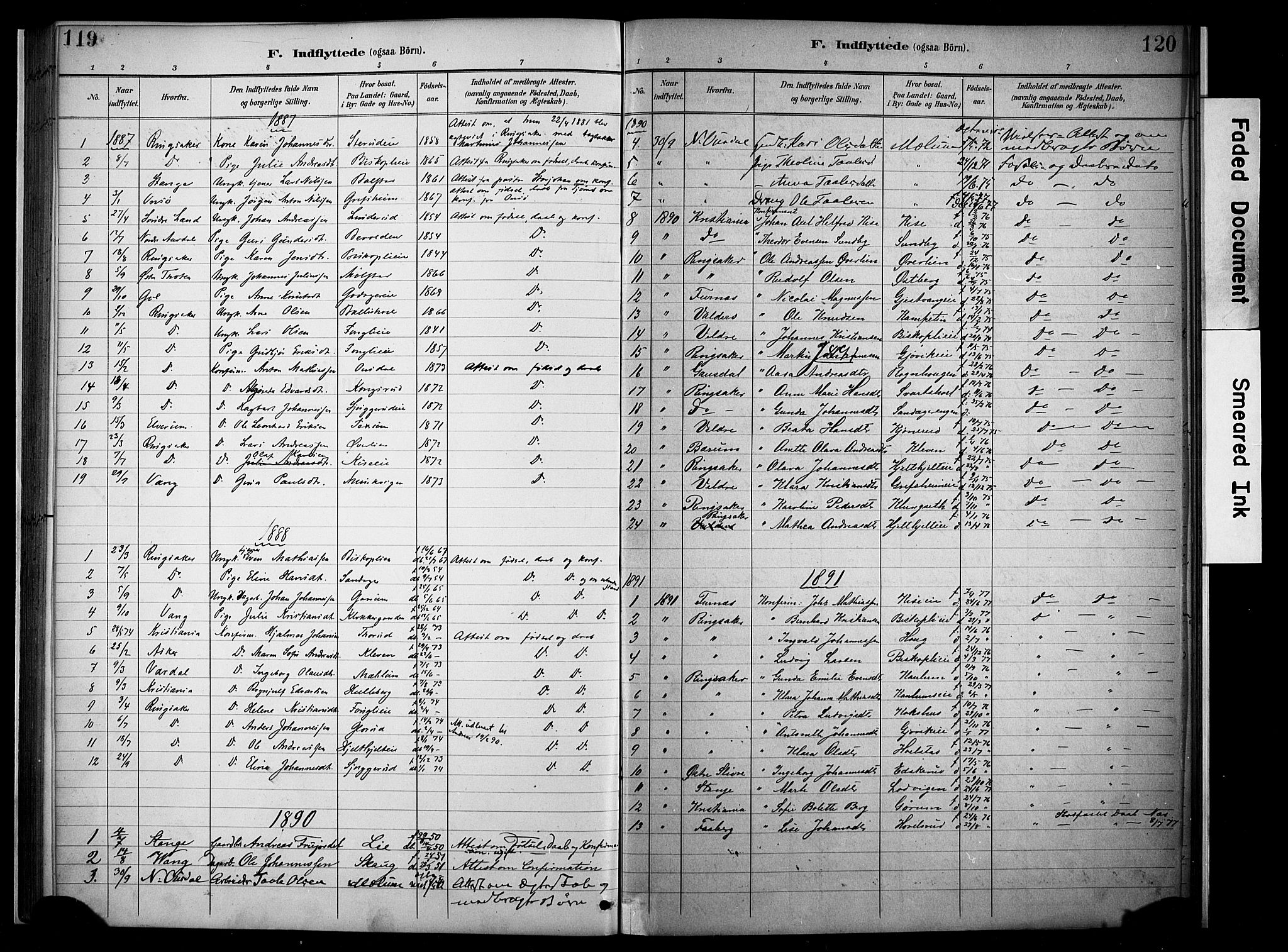 Nes prestekontor, Hedmark, AV/SAH-PREST-020/K/Ka/L0011: Parish register (official) no. 11, 1887-1905, p. 119-120