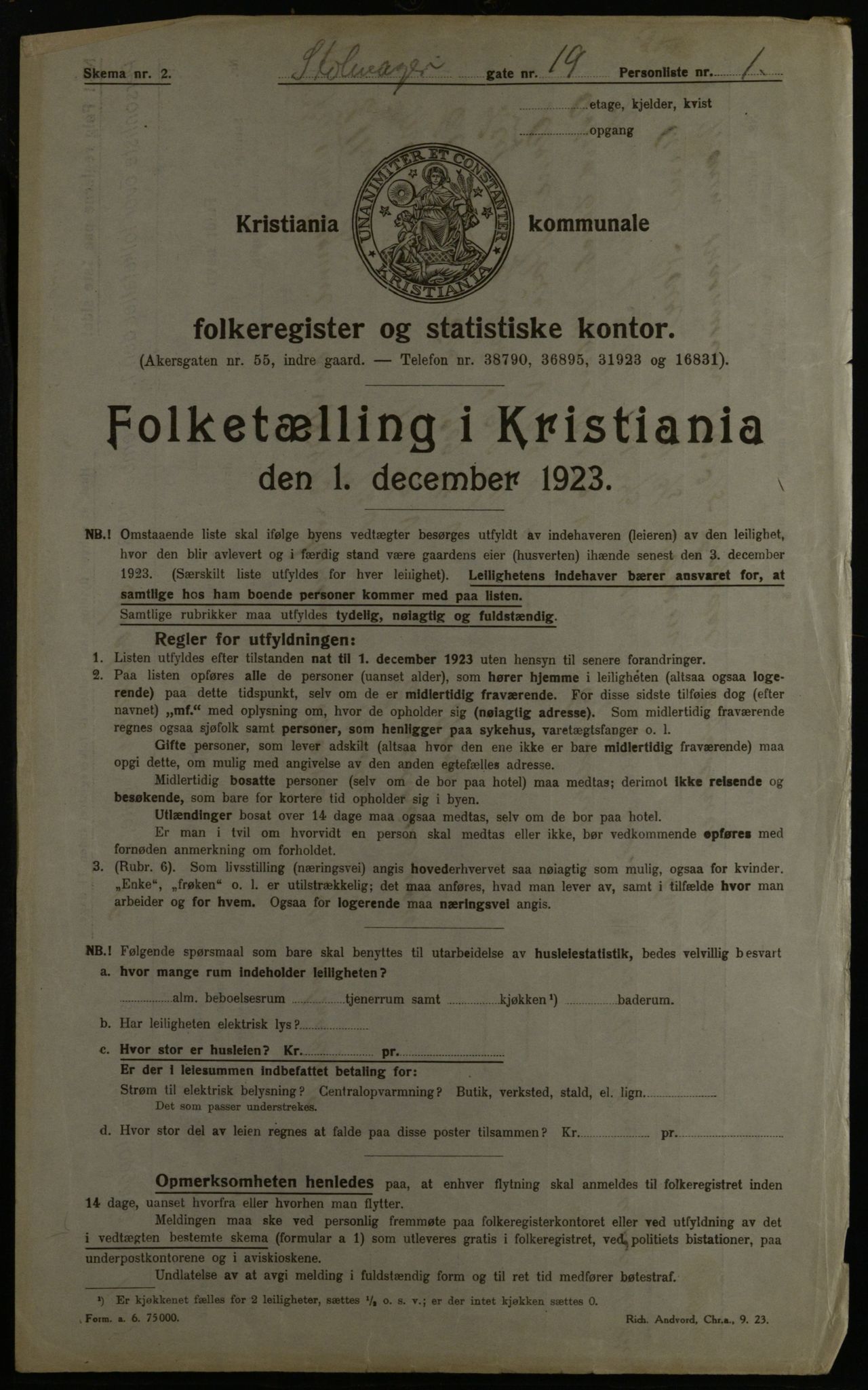 OBA, Municipal Census 1923 for Kristiania, 1923, p. 114060