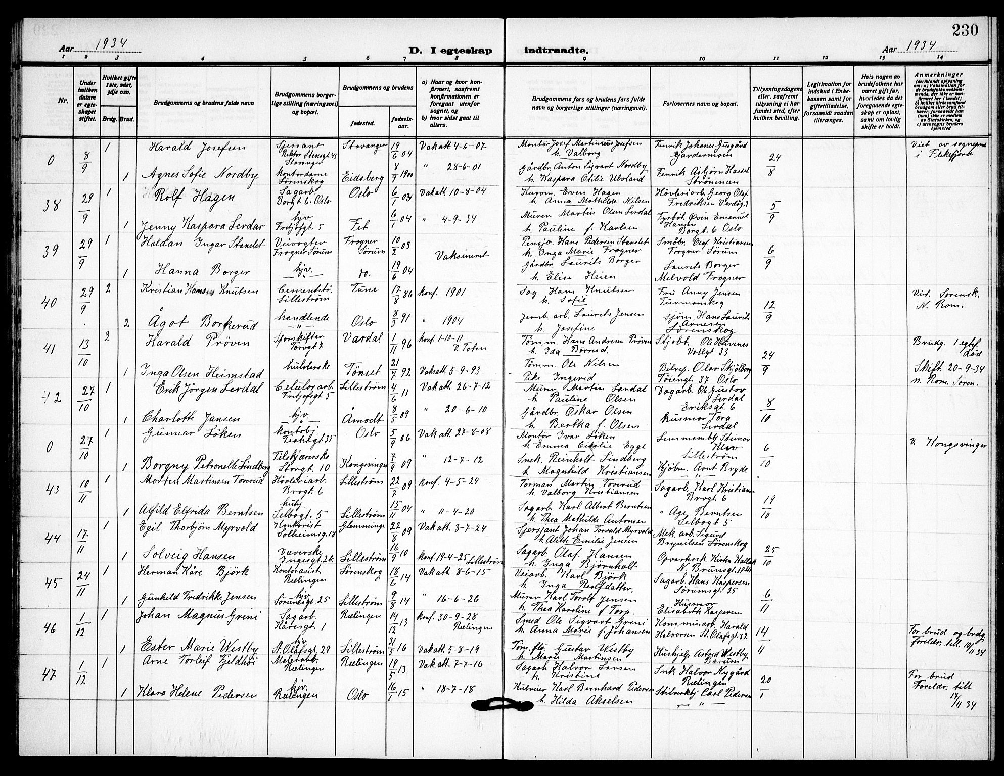 Skedsmo prestekontor Kirkebøker, AV/SAO-A-10033a/G/Gc/L0003: Parish register (copy) no. III 3, 1926-1939, p. 230