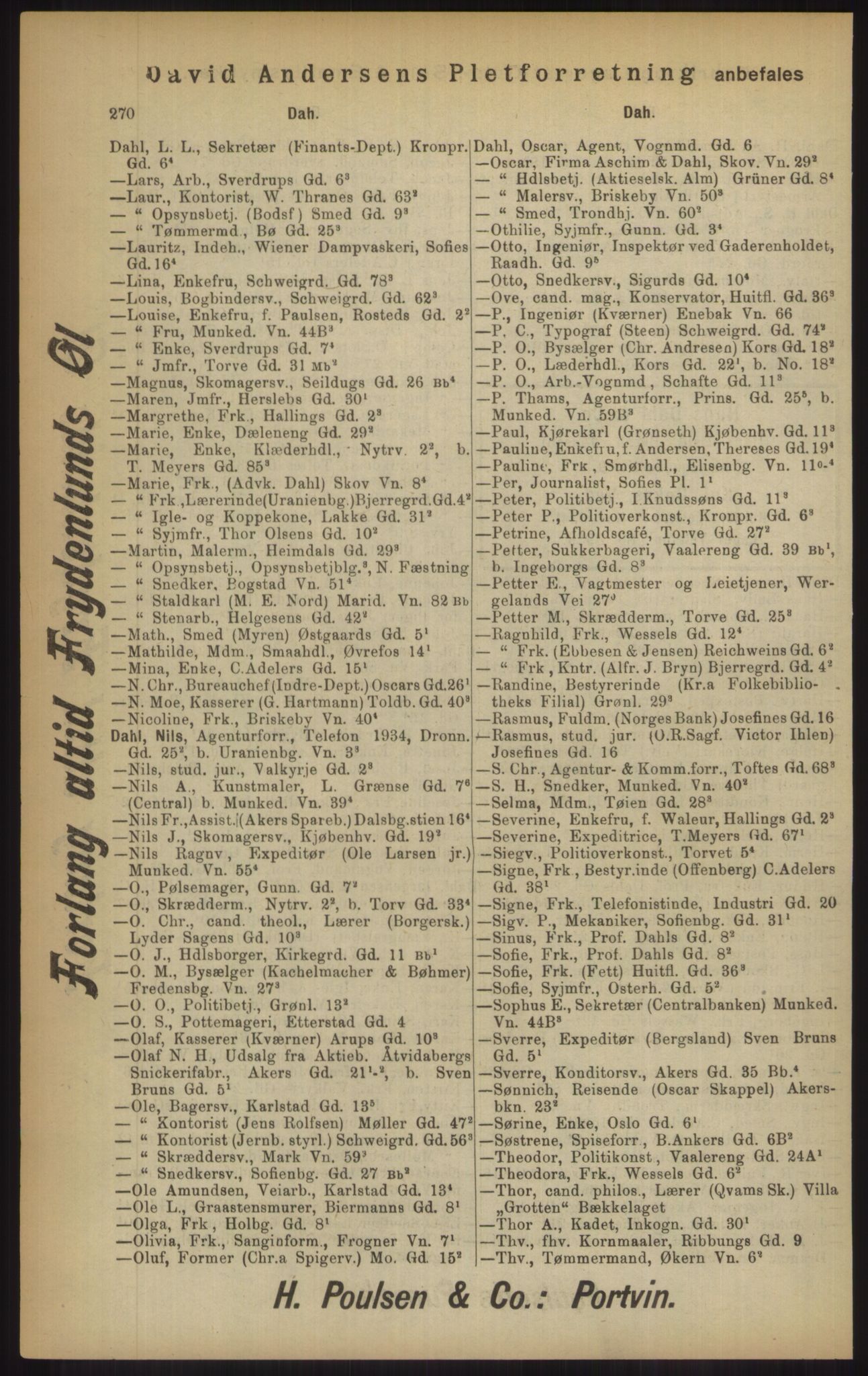 Kristiania/Oslo adressebok, PUBL/-, 1902, p. 270