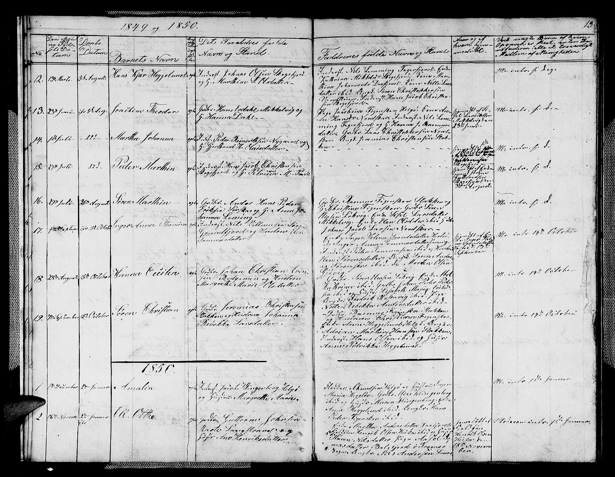 Karlsøy sokneprestembete, AV/SATØ-S-1299/H/Ha/Hab/L0004klokker: Parish register (copy) no. 4, 1845-1870, p. 13