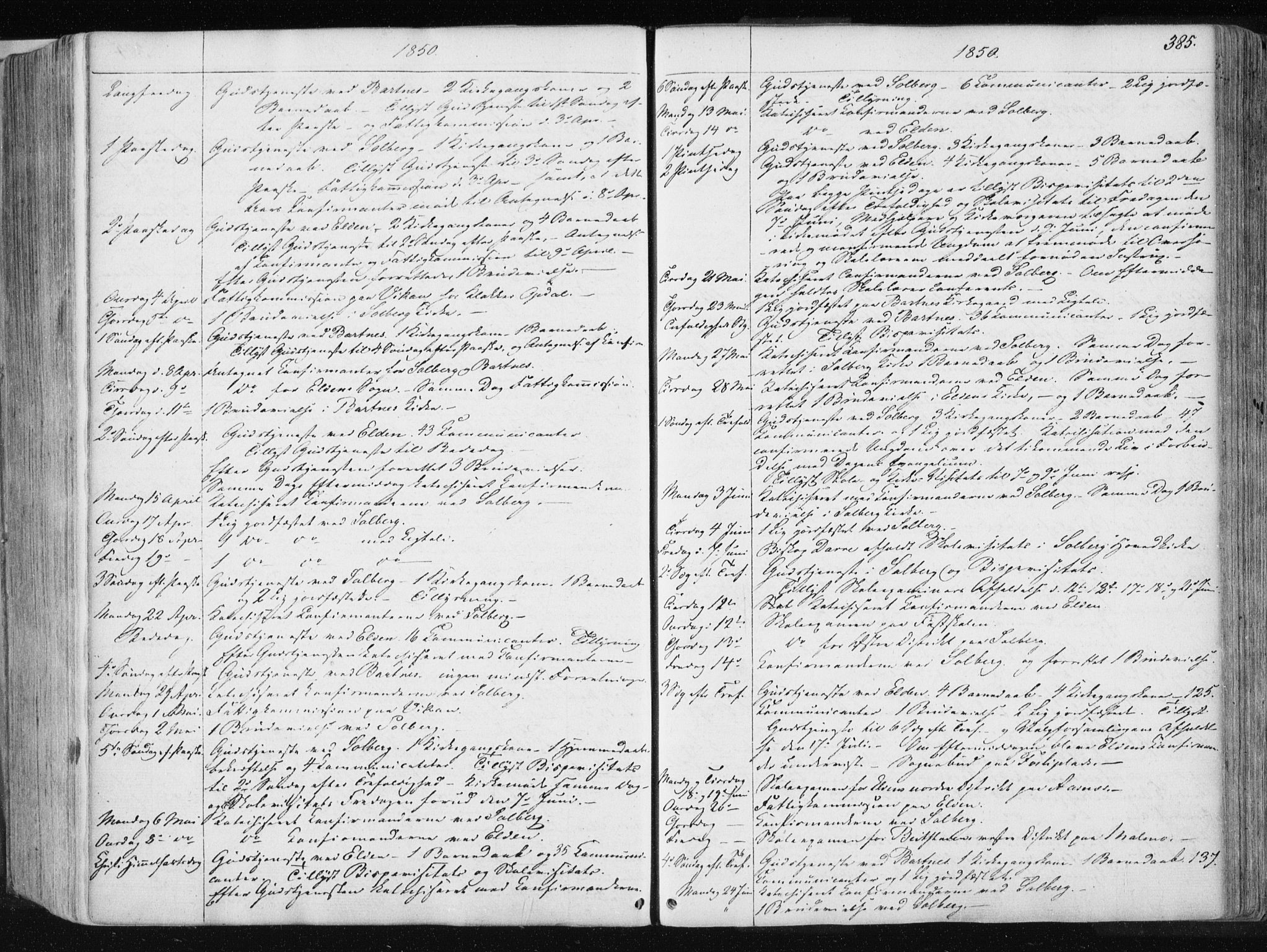 Ministerialprotokoller, klokkerbøker og fødselsregistre - Nord-Trøndelag, SAT/A-1458/741/L0393: Parish register (official) no. 741A07, 1849-1863, p. 385
