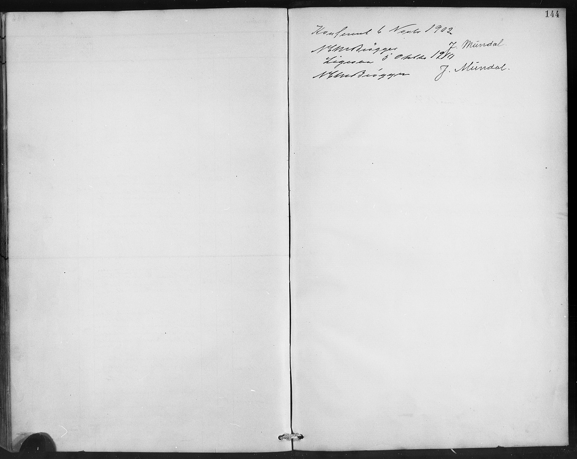 Hafslo sokneprestembete, SAB/A-80301/H/Hab/Habb/L0001: Parish register (copy) no. B 1, 1882-1908, p. 144