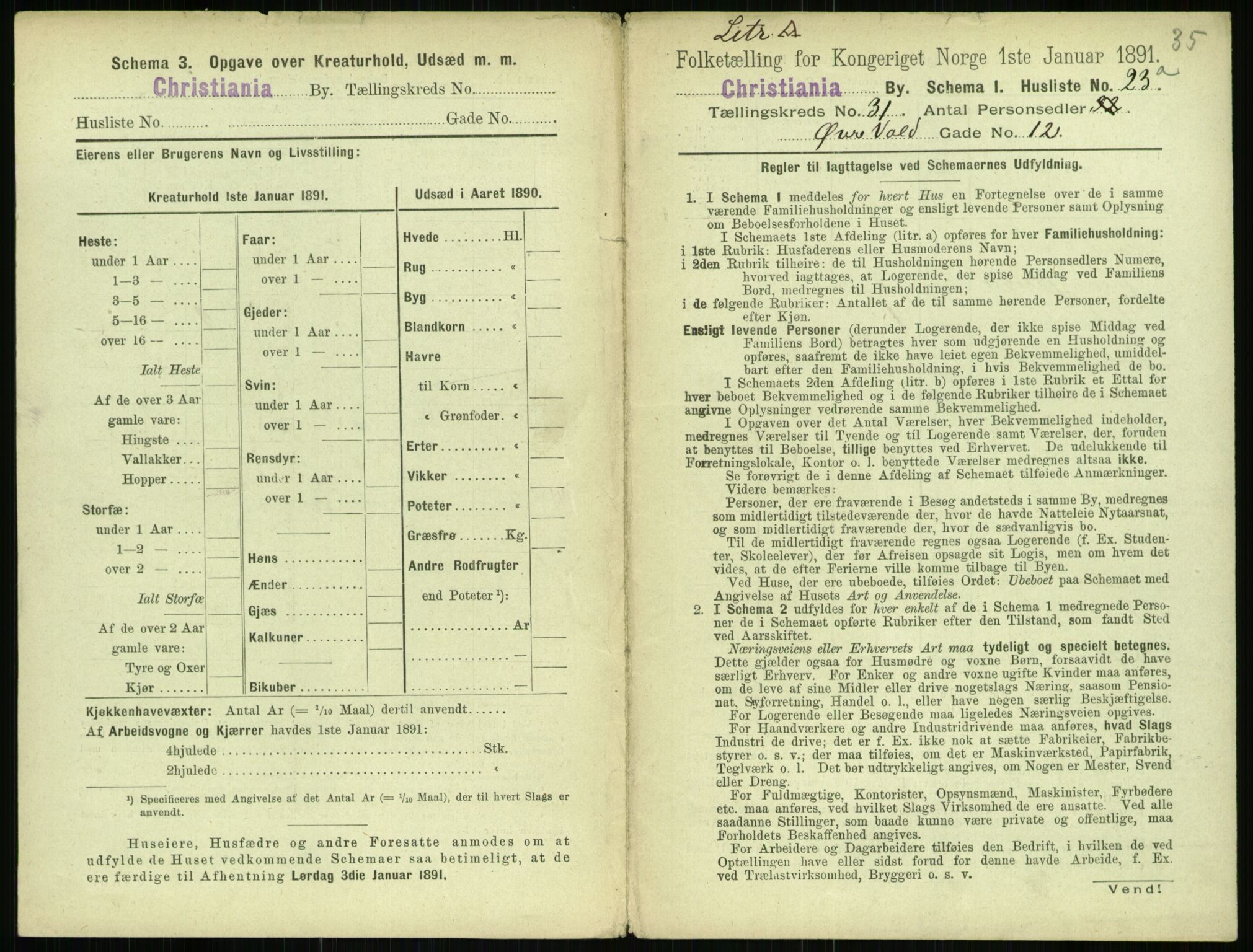 RA, 1891 census for 0301 Kristiania, 1891, p. 15894