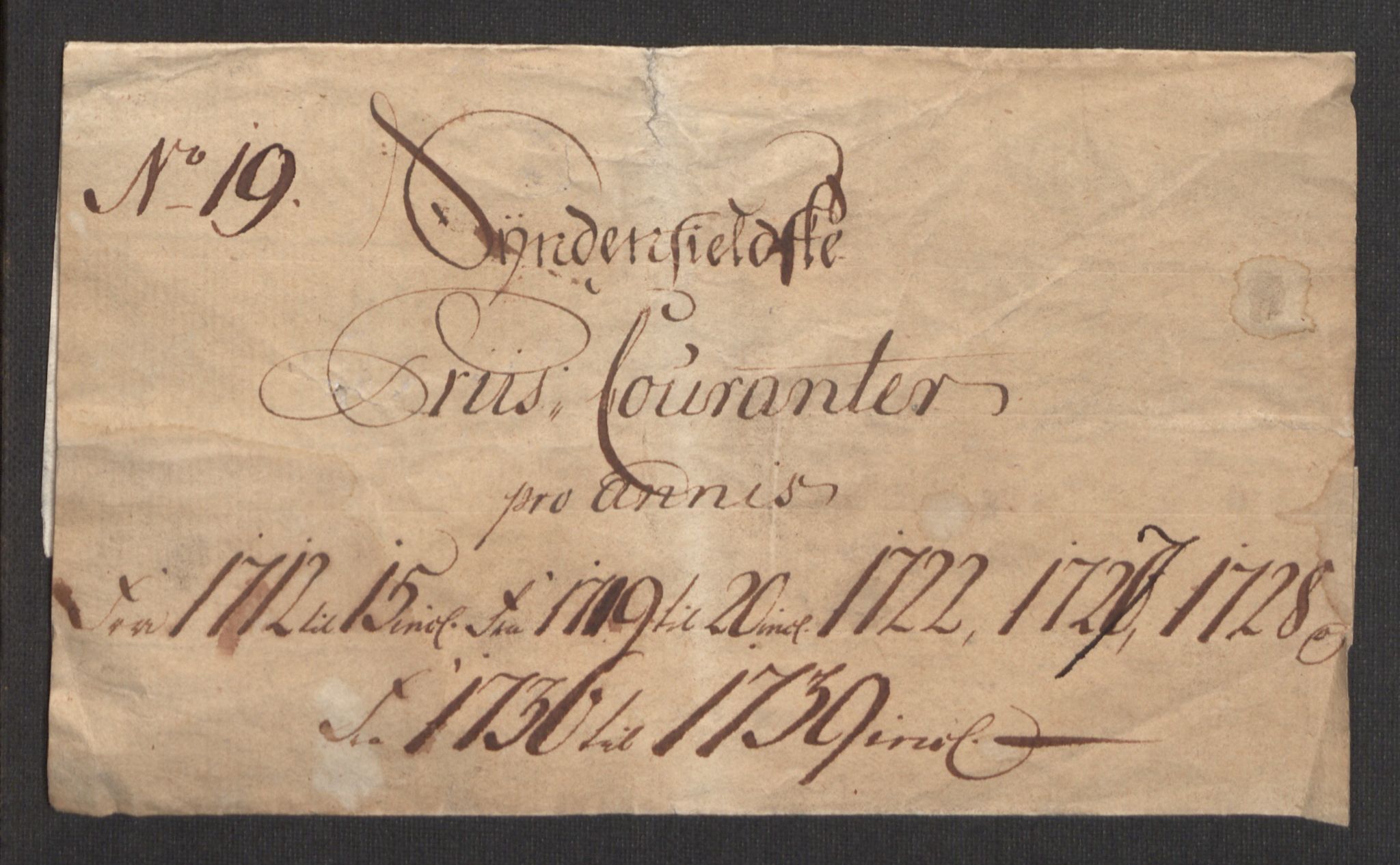 Rentekammeret inntil 1814, Realistisk ordnet avdeling, AV/RA-EA-4070/Oe/L0001: [Ø1]: Priskuranter, 1712-1739, p. 4