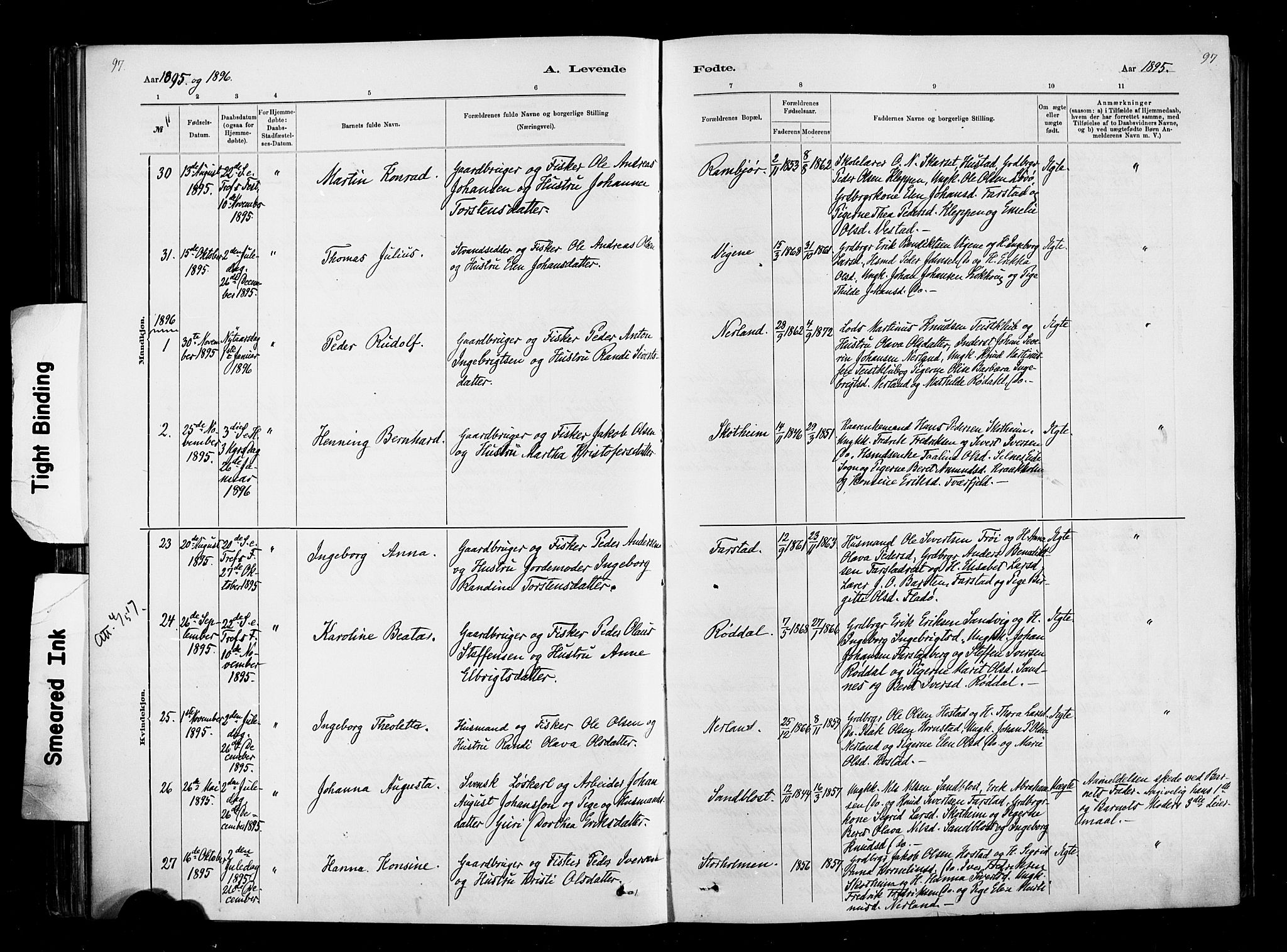 Ministerialprotokoller, klokkerbøker og fødselsregistre - Møre og Romsdal, AV/SAT-A-1454/567/L0778: Parish register (official) no. 567A01, 1881-1903, p. 97