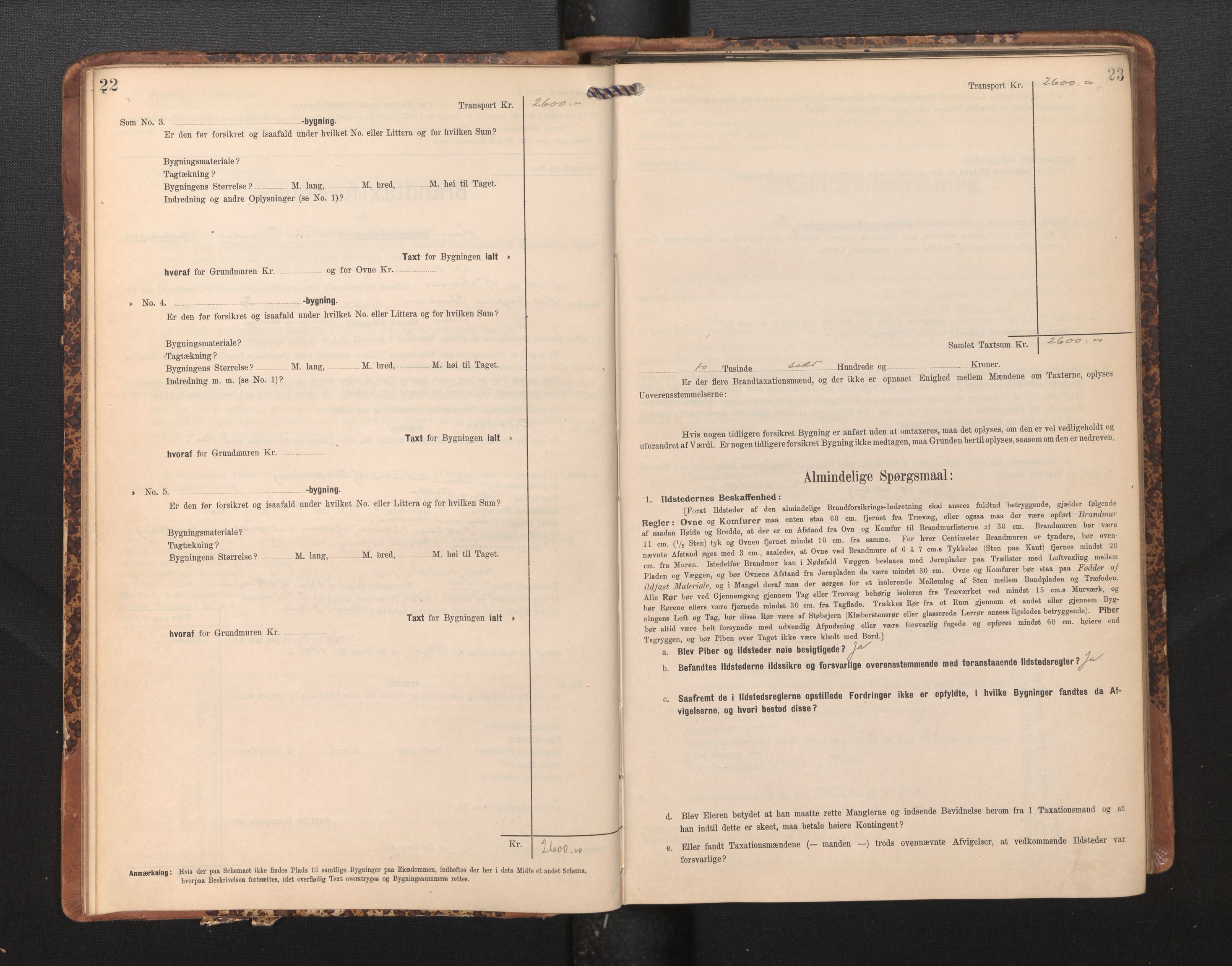 Lensmannen i Fana, AV/SAB-A-31801/0012/L0018: Branntakstprotokoll skjematakst, 1907-1910, p. 22-23