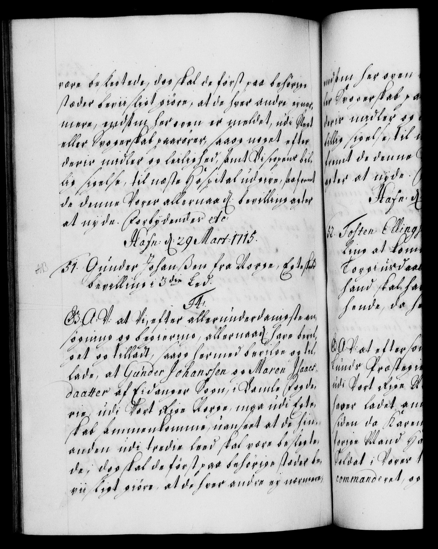 Danske Kanselli 1572-1799, AV/RA-EA-3023/F/Fc/Fca/Fcaa/L0021: Norske registre, 1712-1715, p. 453b