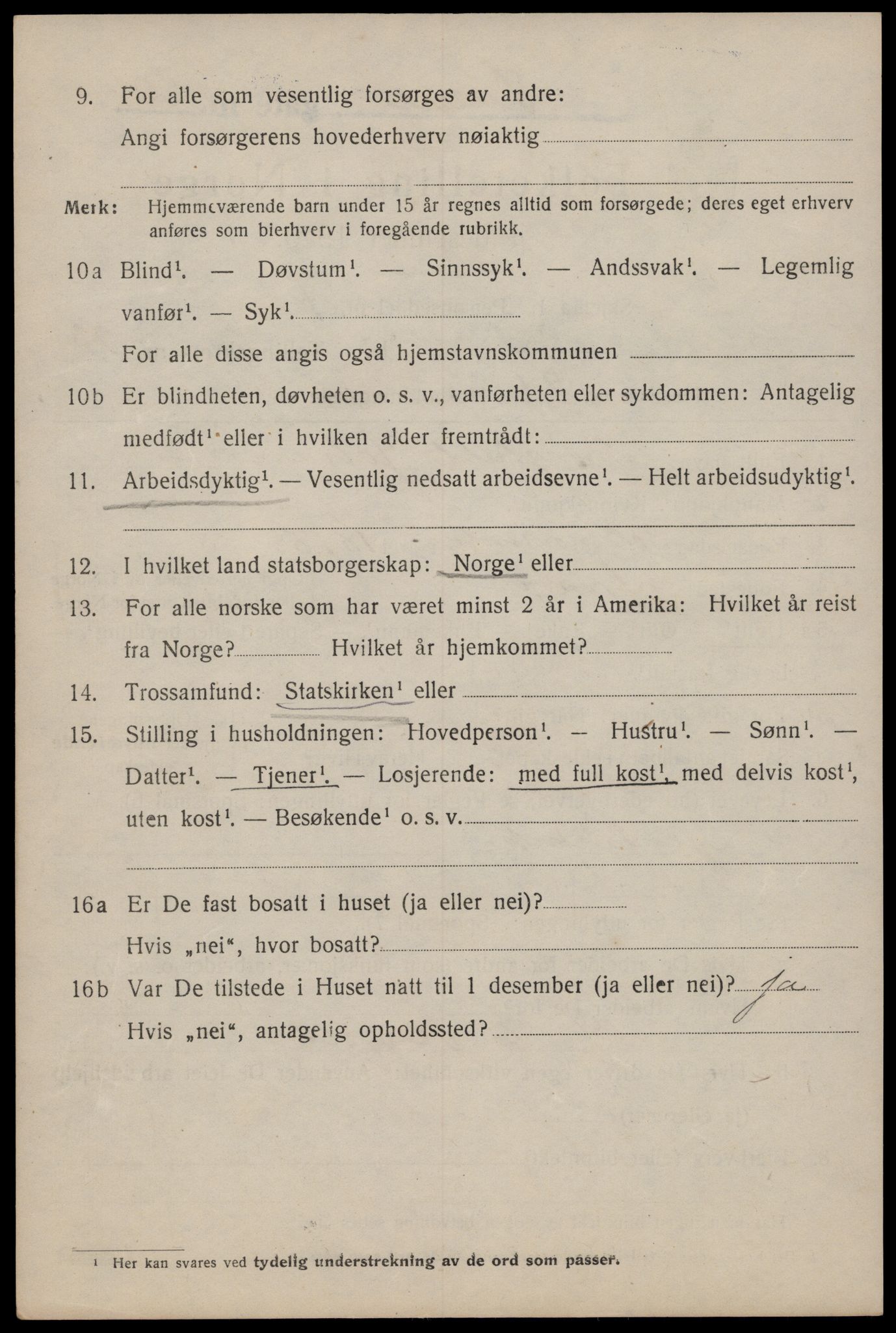 SAT, 1920 census for Trondheim, 1920, p. 65105