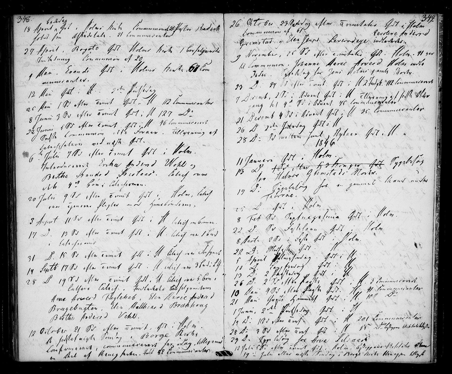 Borge prestekontor Kirkebøker, AV/SAO-A-10903/F/Fb/L0001: Parish register (official) no. II 1, 1836-1852, p. 348-349