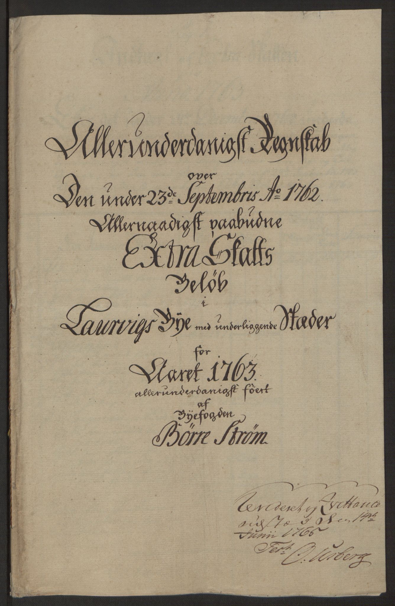 Rentekammeret inntil 1814, Reviderte regnskaper, Byregnskaper, RA/EA-4066/R/Ri/L0183/0001: [I4] Kontribusjonsregnskap / Ekstraskatt, 1762-1768, p. 81