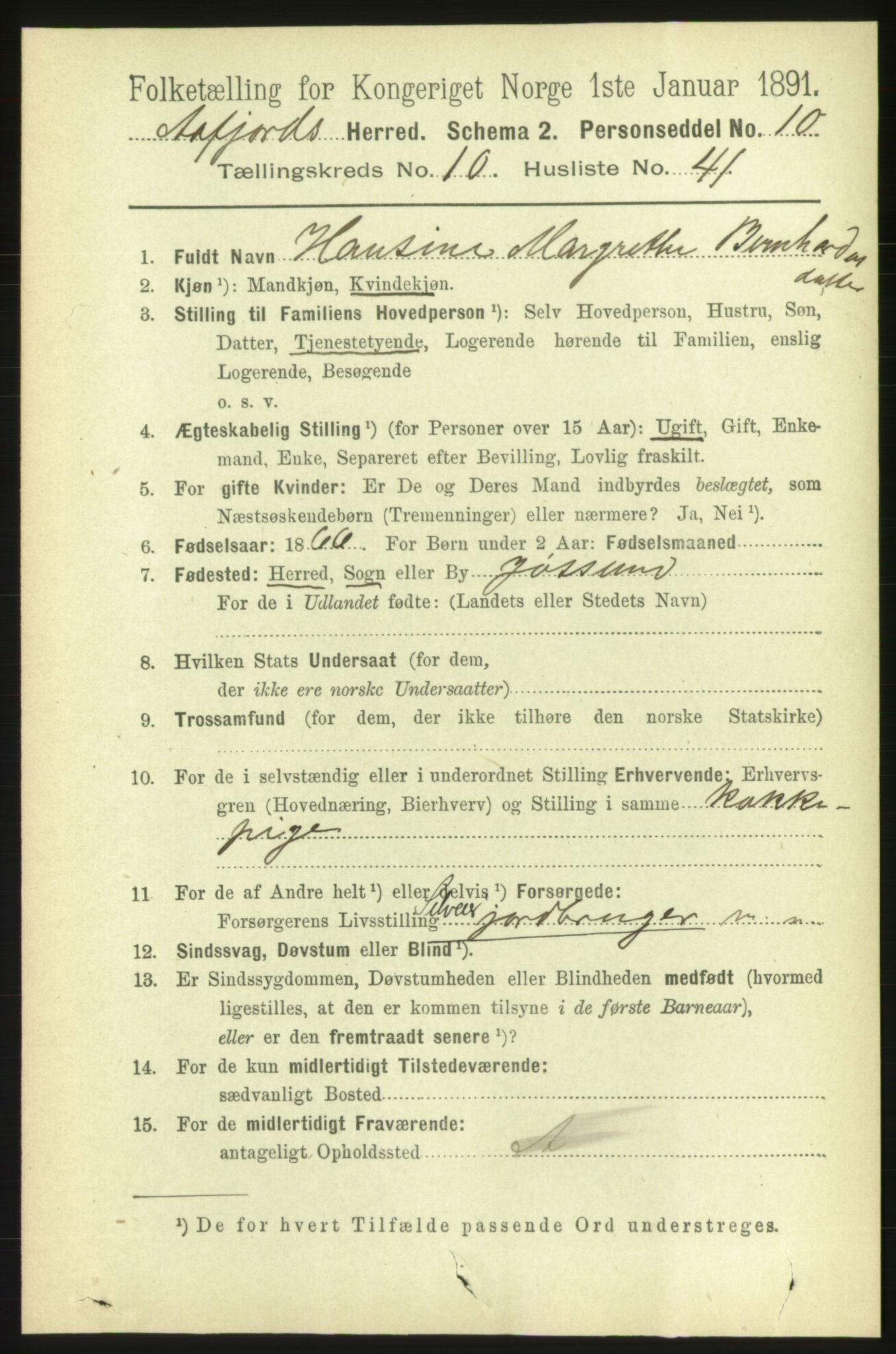 RA, 1891 census for 1630 Åfjord, 1891, p. 3238