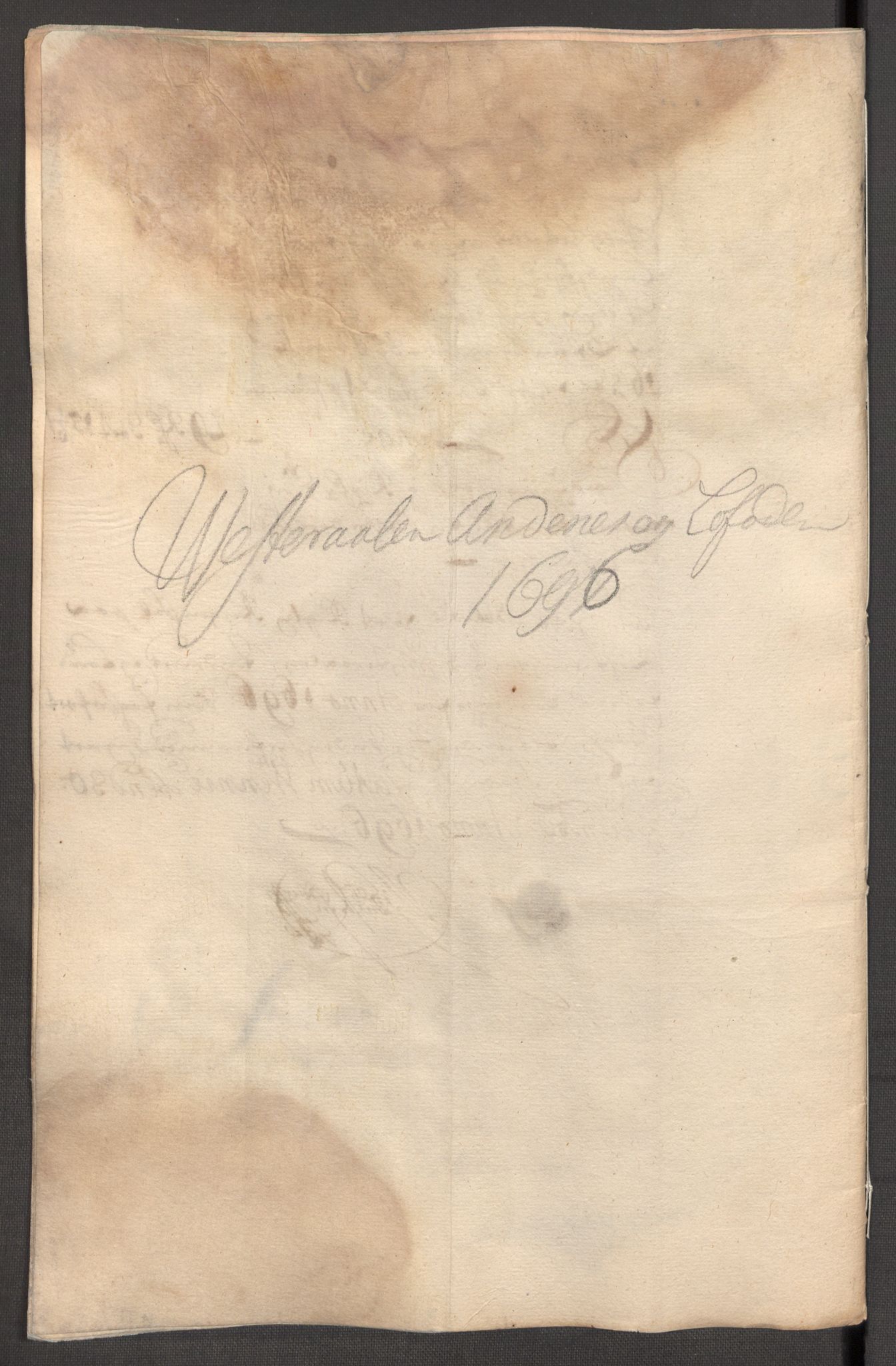 Rentekammeret inntil 1814, Reviderte regnskaper, Fogderegnskap, AV/RA-EA-4092/R67/L4678: Fogderegnskap Vesterålen, Andenes og Lofoten, 1696-1708, p. 65