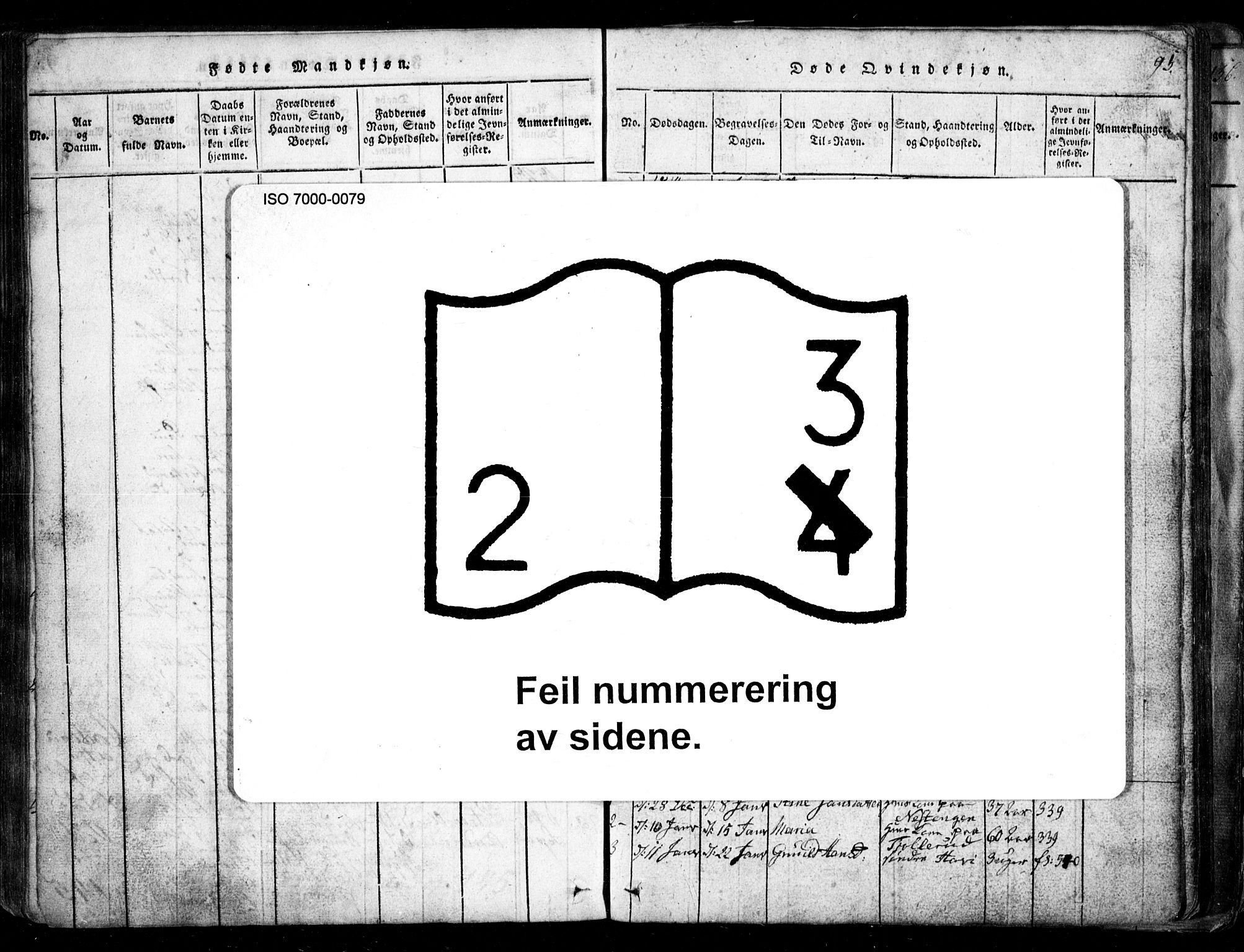 Spydeberg prestekontor Kirkebøker, SAO/A-10924/G/Ga/L0001: Parish register (copy) no. I 1, 1814-1868, p. 95