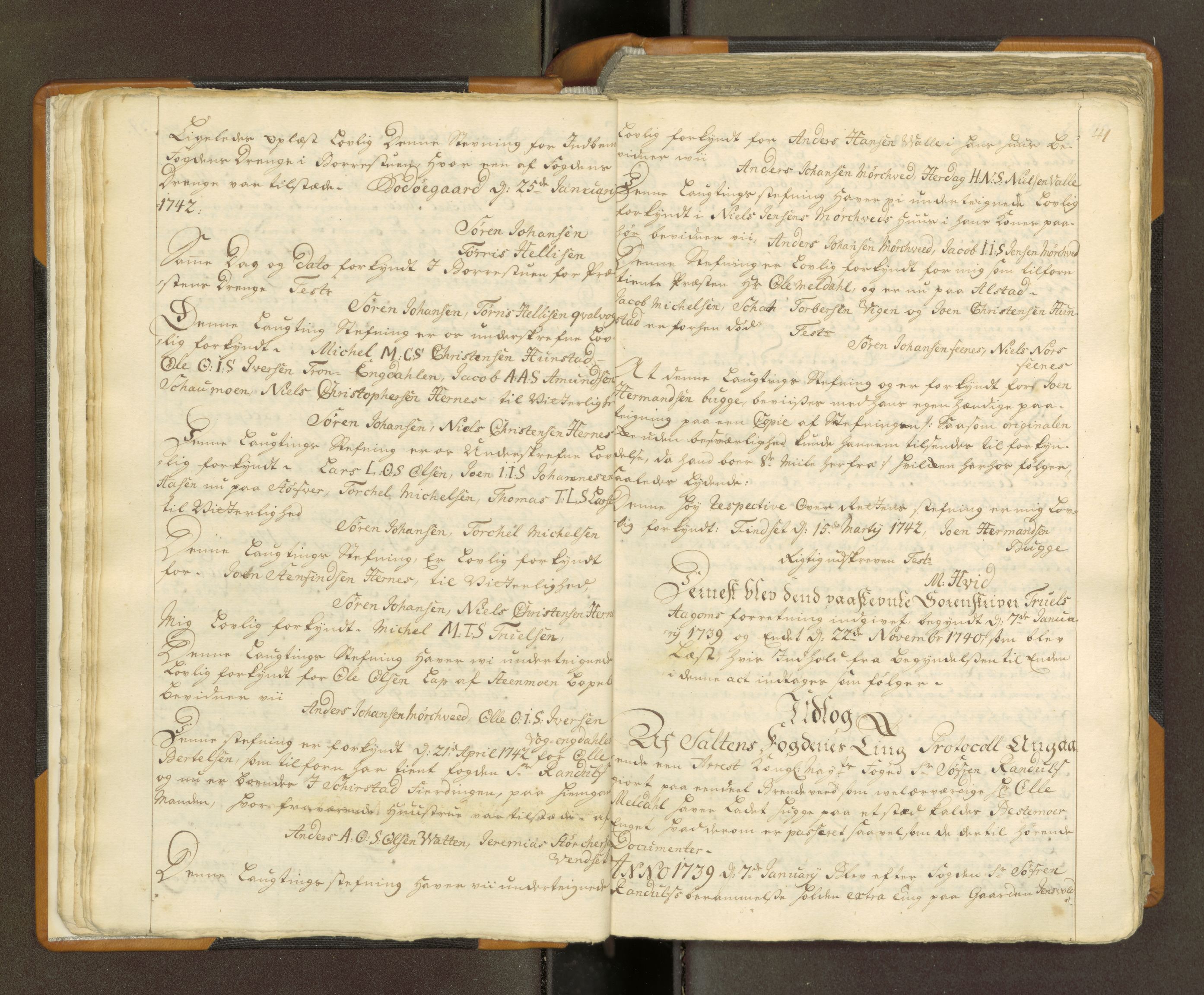 Nordland og Finnmarks lagstol, AV/SAT-A-5608/X/L0010: Domkopibok/justisprotokoll, 1742-1743, p. 40-41