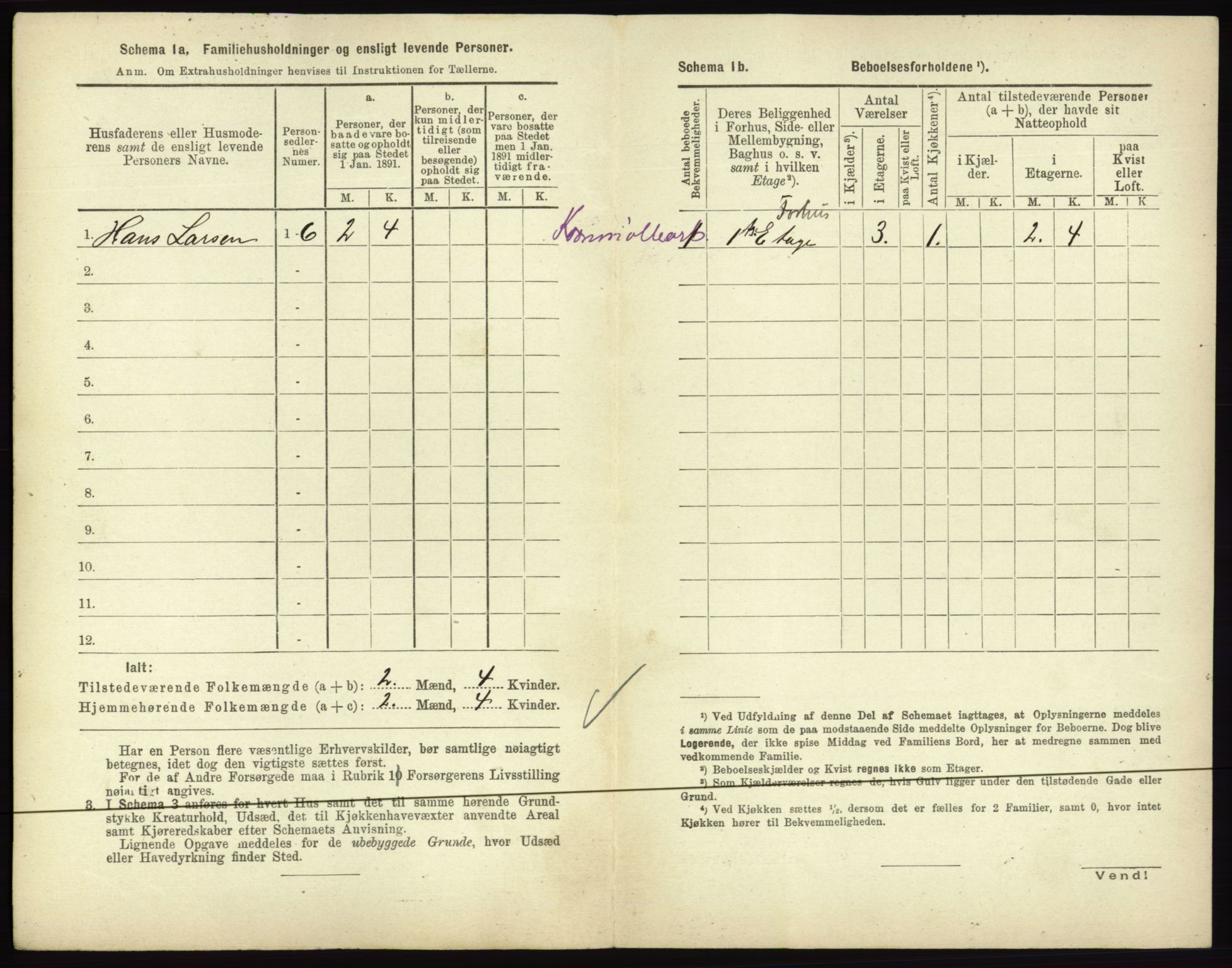 RA, 1891 census for 0601 Hønefoss, 1891, p. 352