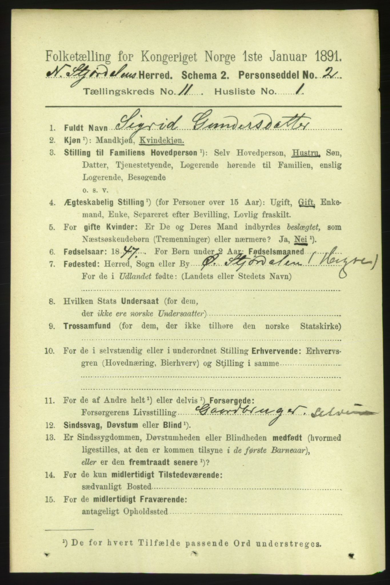 RA, 1891 census for 1714 Nedre Stjørdal, 1891, p. 5711