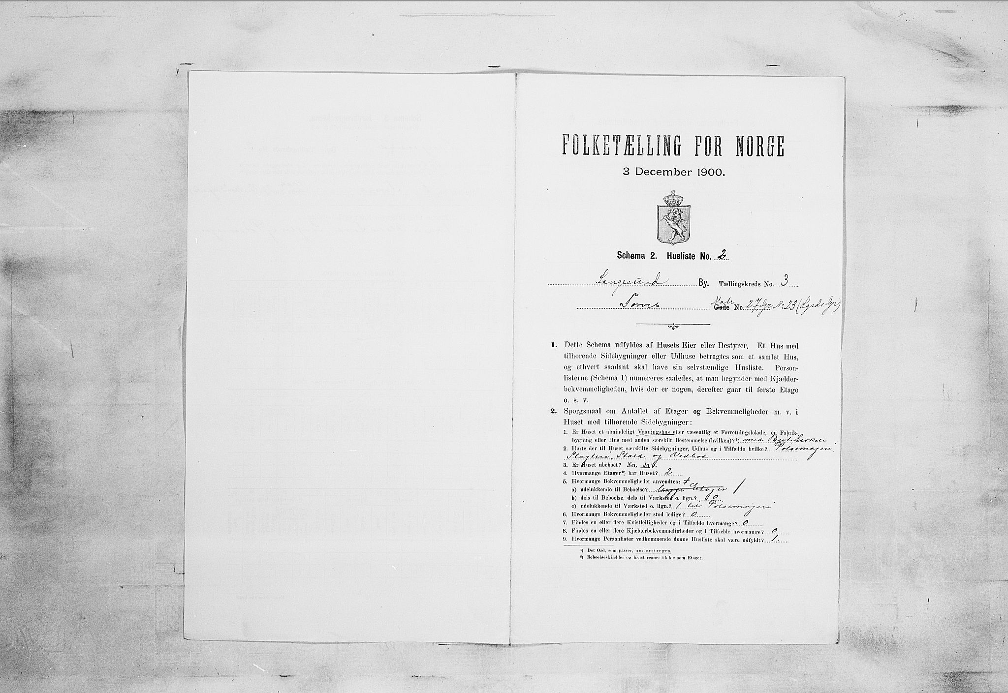 SAKO, 1900 census for Langesund, 1900, p. 807