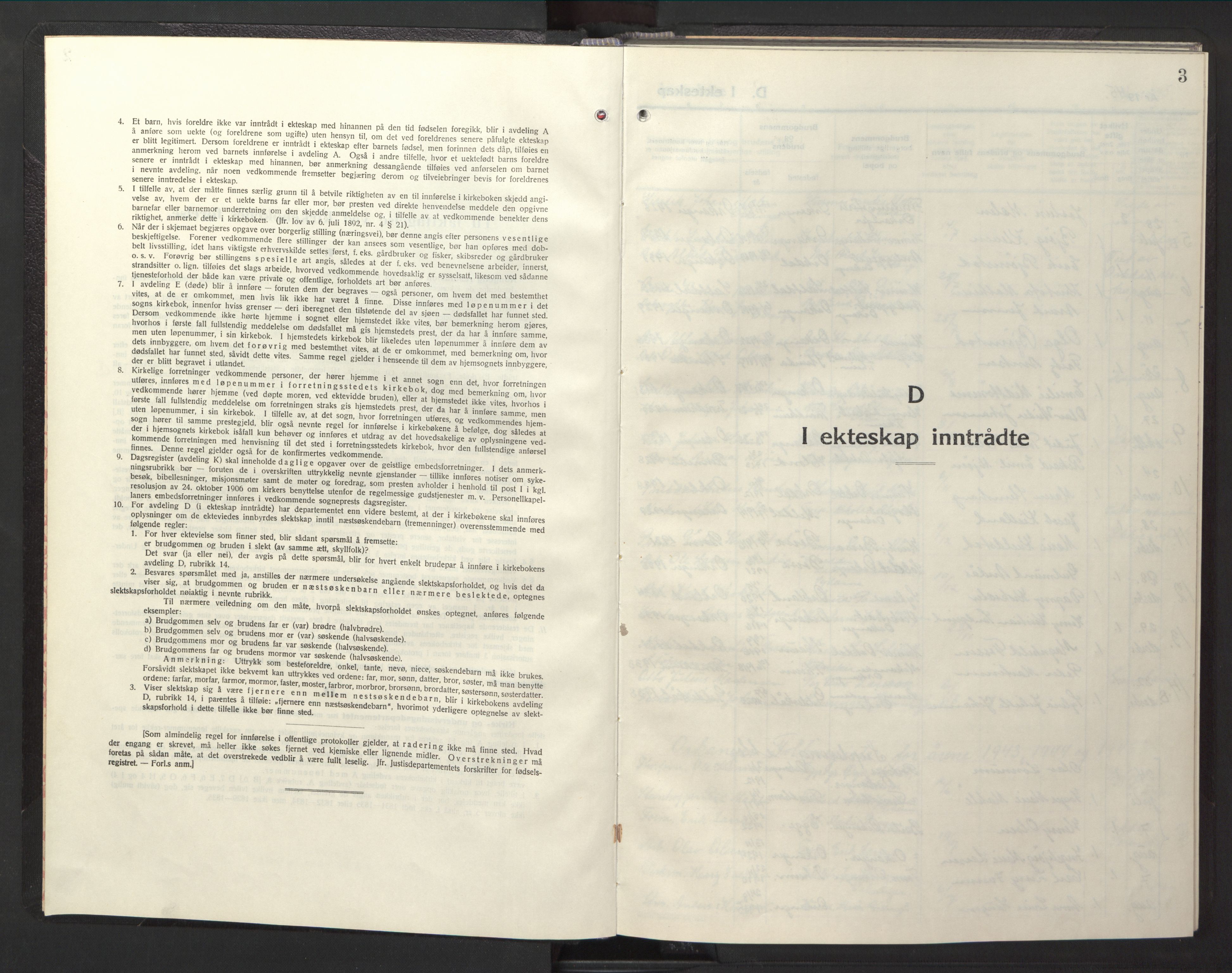 Ministerialprotokoller, klokkerbøker og fødselsregistre - Sør-Trøndelag, SAT/A-1456/669/L0833: Parish register (copy) no. 669C03, 1945-1950, p. 3