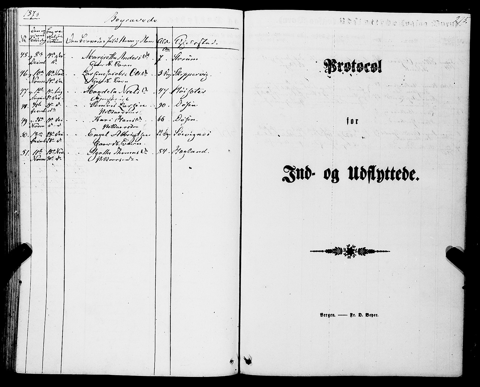Os sokneprestembete, SAB/A-99929: Parish register (official) no. A 17, 1860-1873, p. 275