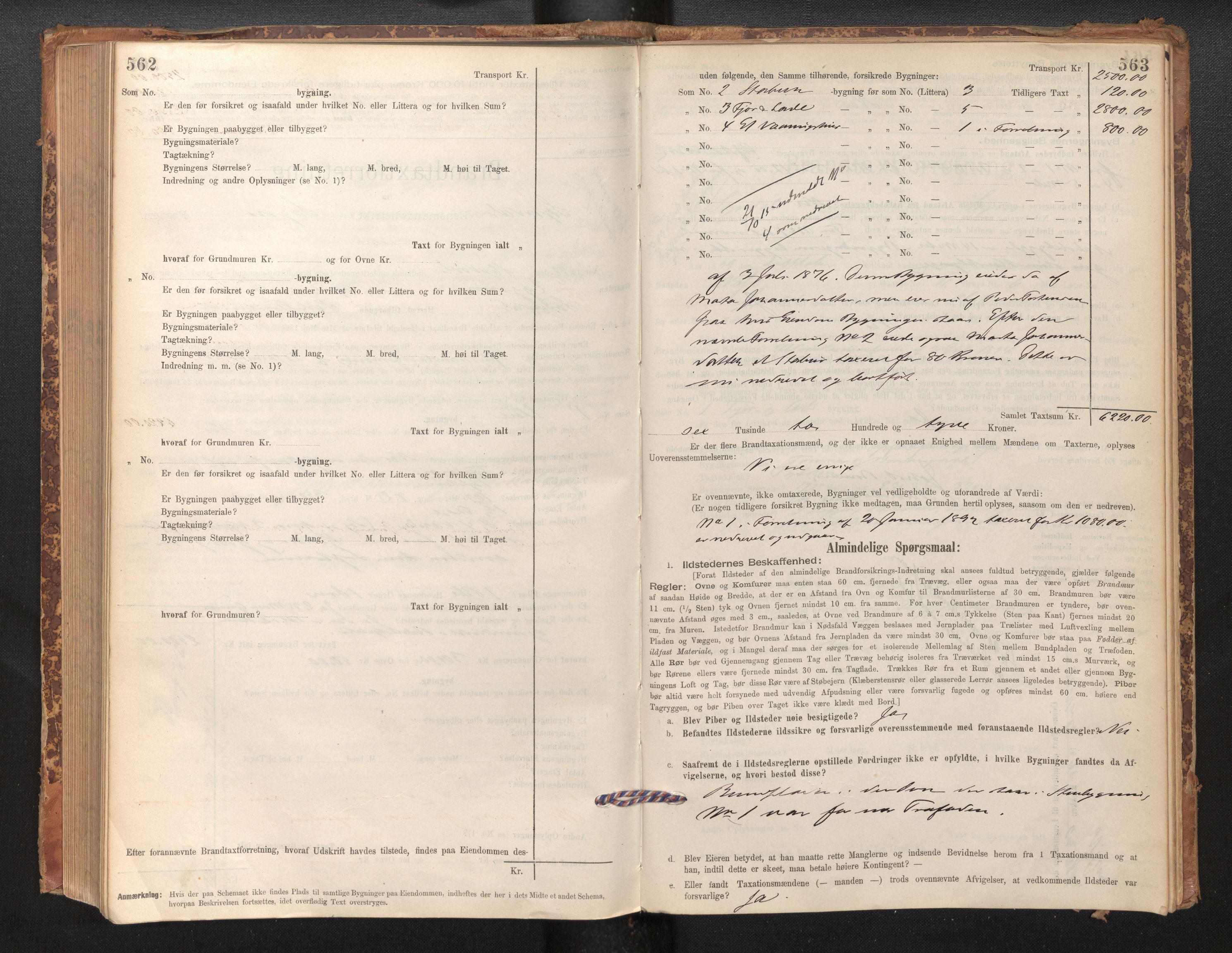 Lensmannen i Sogndal, AV/SAB-A-29901/0012/L0008: Branntakstprotokoll, skjematakst, 1895-1906, p. 562-563