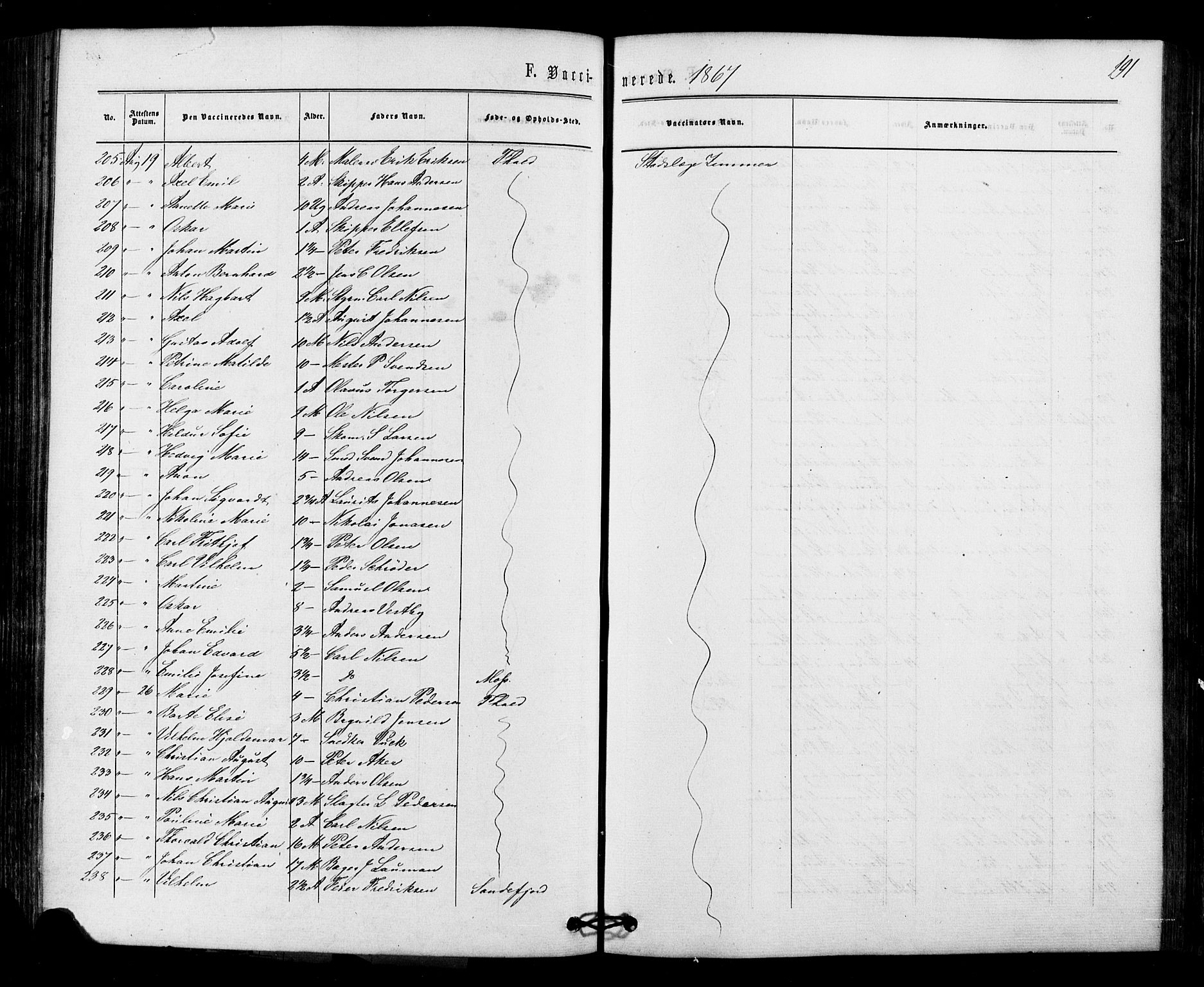 Halden prestekontor Kirkebøker, AV/SAO-A-10909/F/Fa/L0010: Parish register (official) no. I 10, 1866-1877, p. 191