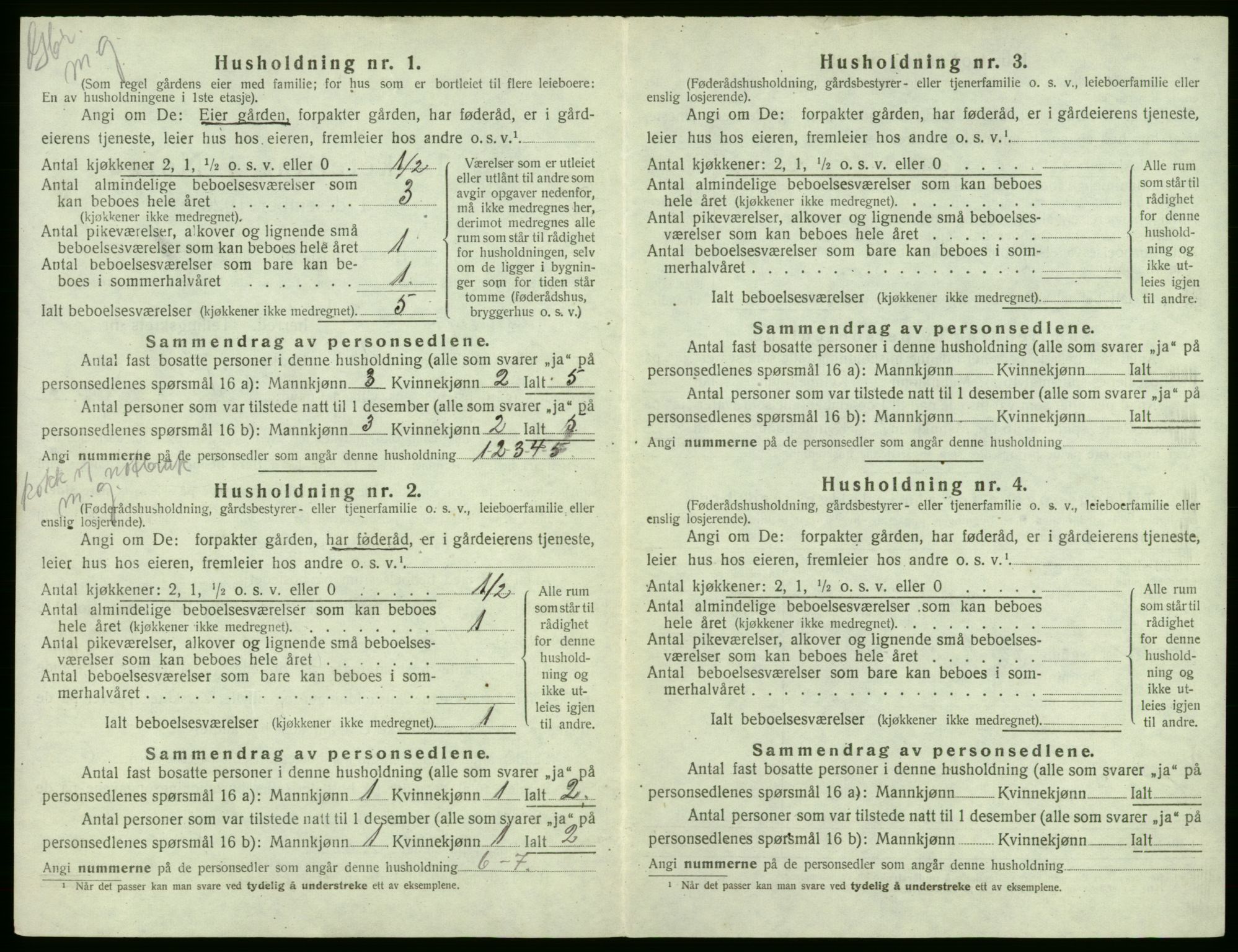 SAB, 1920 census for Austevoll, 1920, p. 52