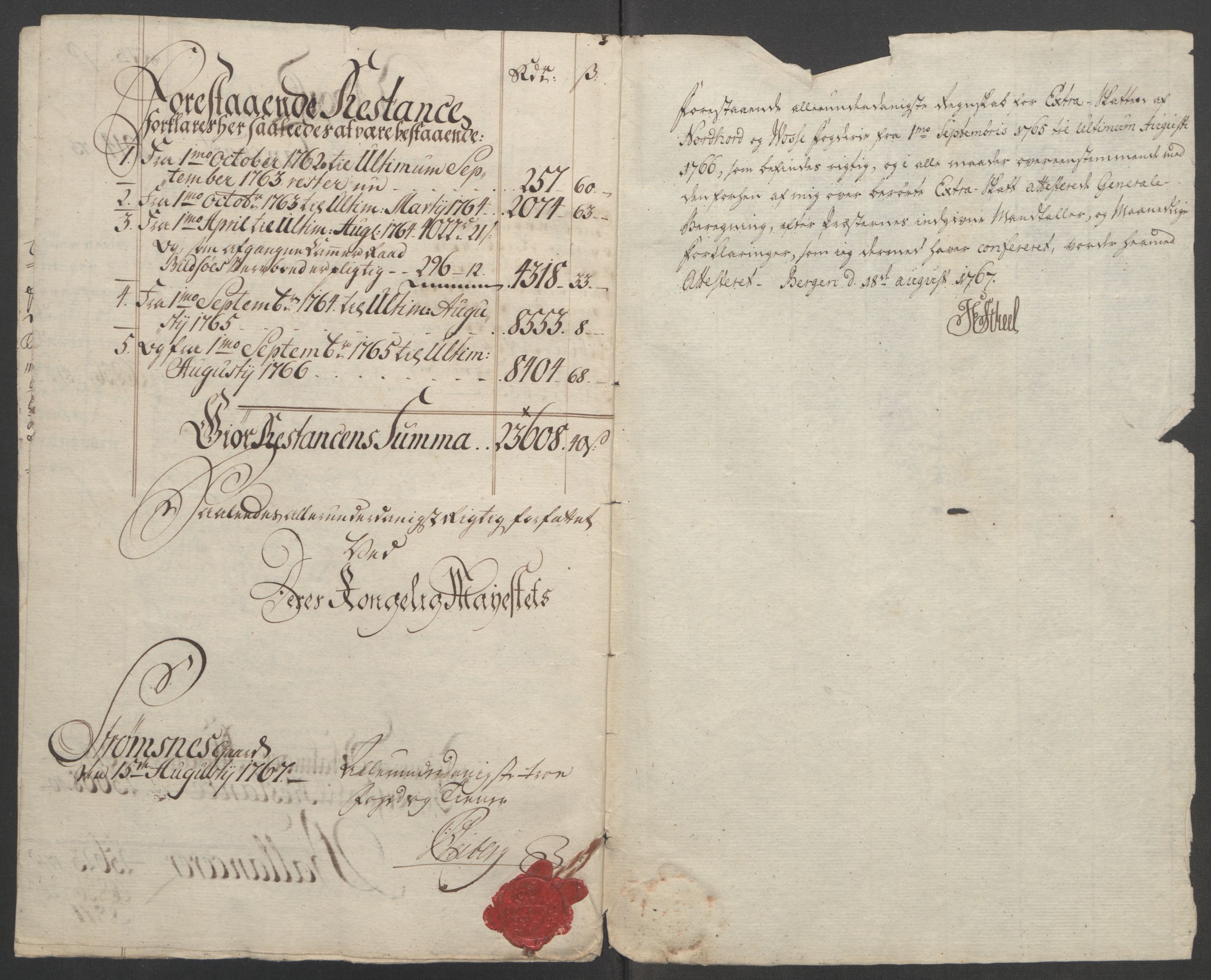 Rentekammeret inntil 1814, Reviderte regnskaper, Fogderegnskap, AV/RA-EA-4092/R51/L3303: Ekstraskatten Nordhordland og Voss, 1762-1772, p. 112