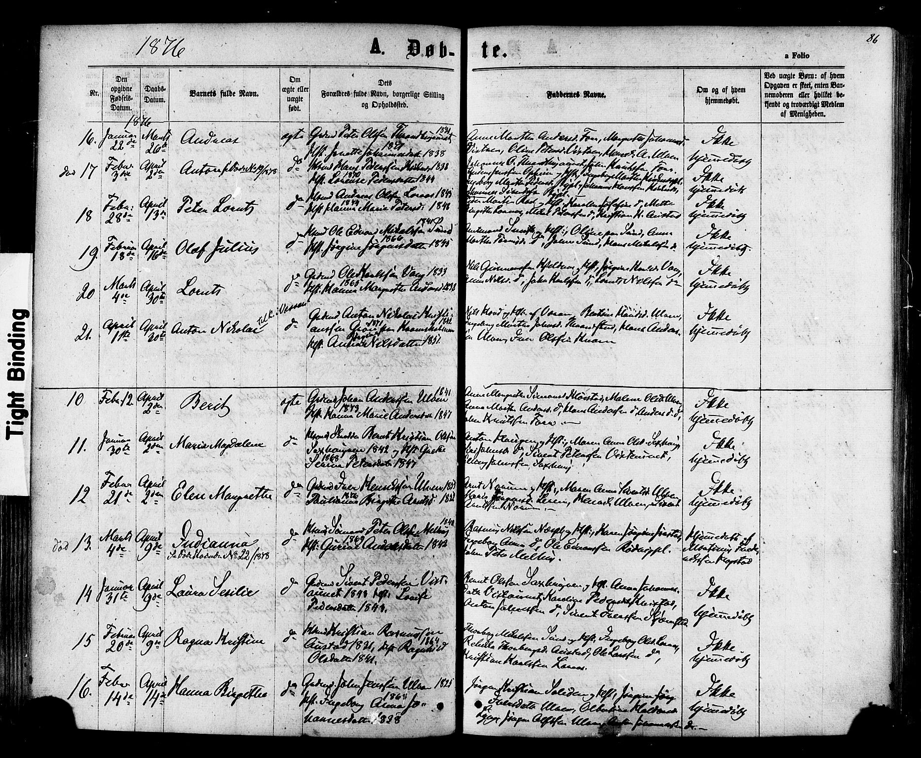 Ministerialprotokoller, klokkerbøker og fødselsregistre - Nord-Trøndelag, AV/SAT-A-1458/730/L0284: Parish register (official) no. 730A09, 1866-1878, p. 86