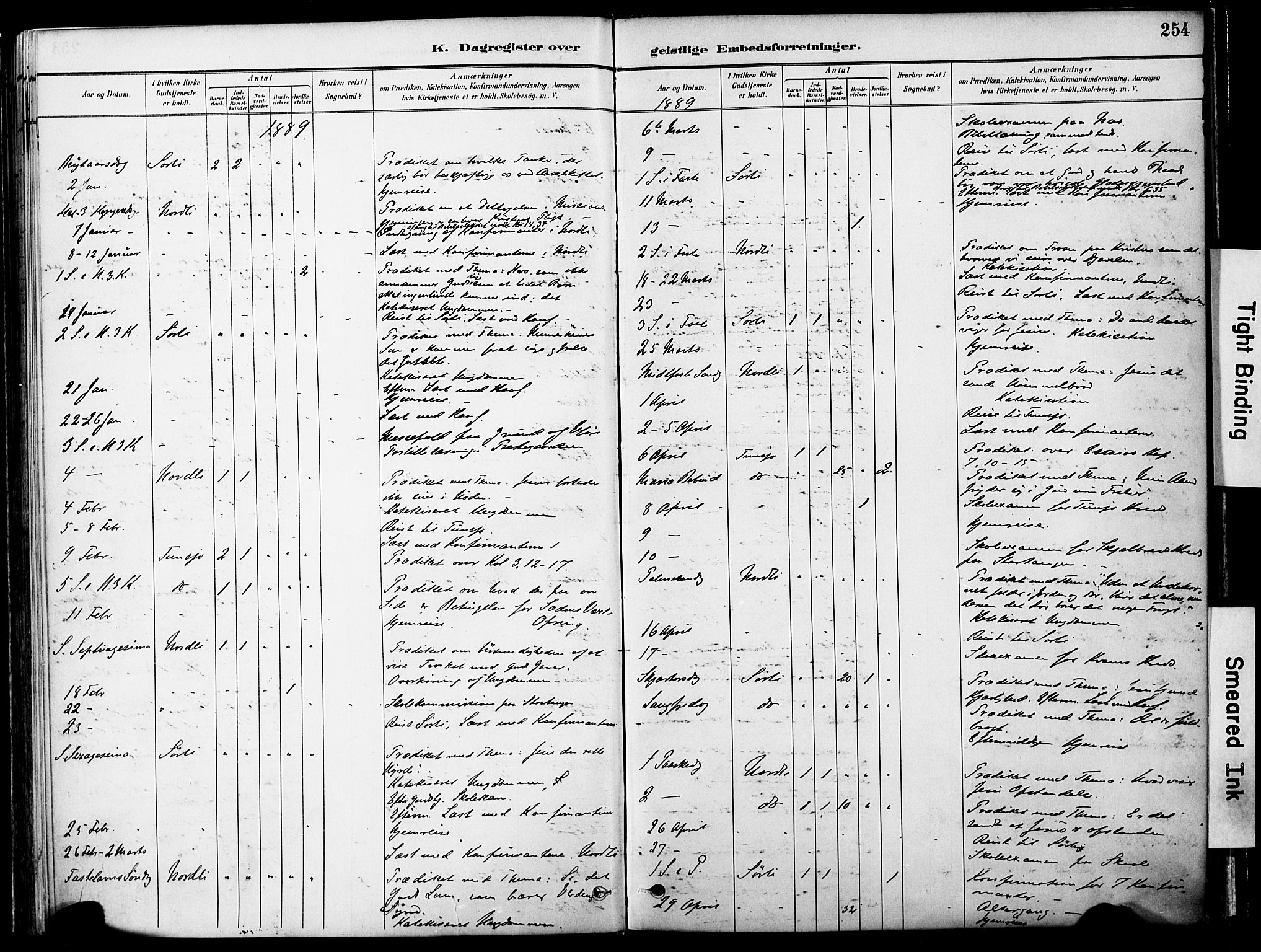 Ministerialprotokoller, klokkerbøker og fødselsregistre - Nord-Trøndelag, SAT/A-1458/755/L0494: Parish register (official) no. 755A03, 1882-1902, p. 254