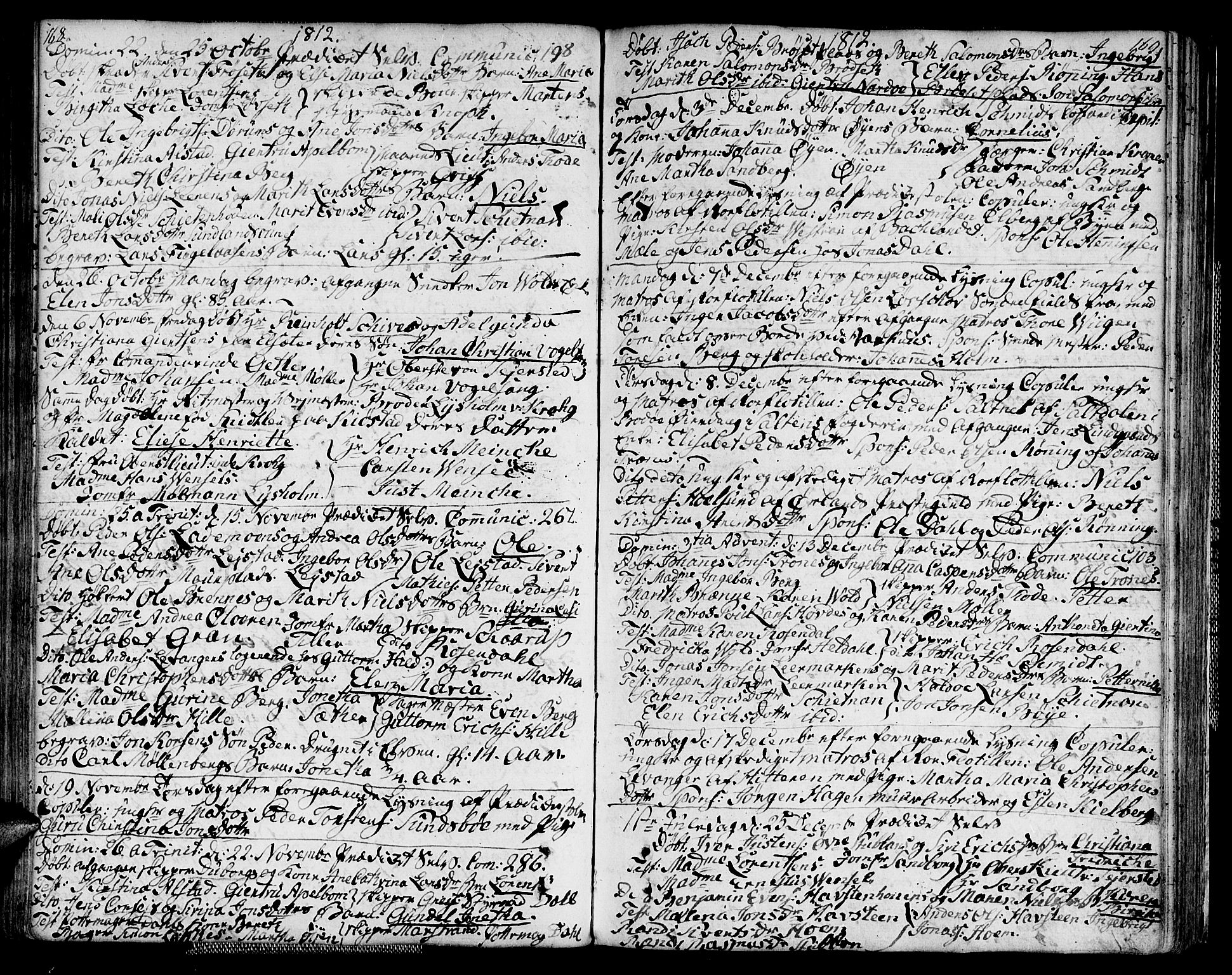 Ministerialprotokoller, klokkerbøker og fødselsregistre - Sør-Trøndelag, SAT/A-1456/604/L0181: Parish register (official) no. 604A02, 1798-1817, p. 168-169
