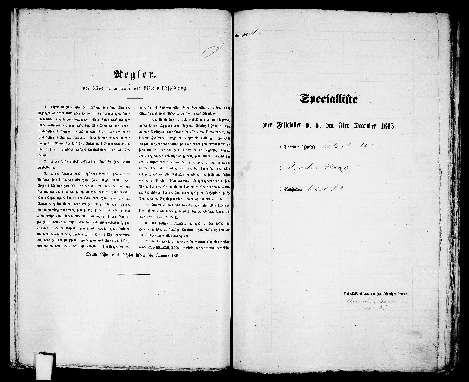 RA, 1865 census for Vardø/Vardø, 1865, p. 128