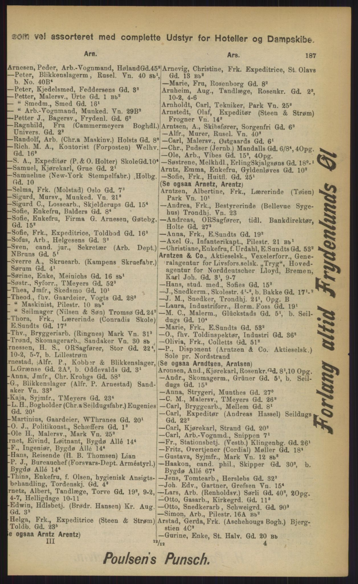 Kristiania/Oslo adressebok, PUBL/-, 1903, p. 187