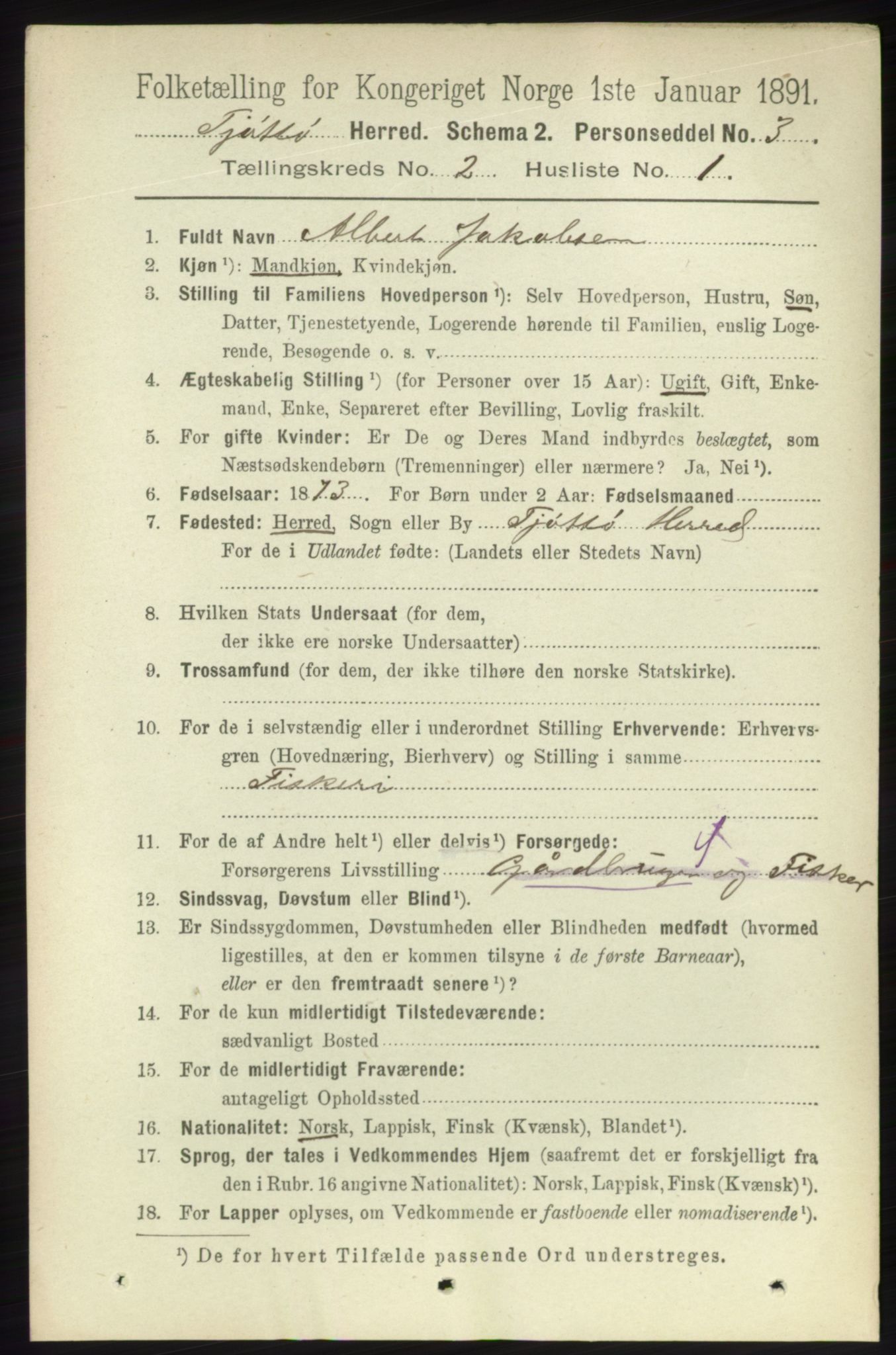 RA, 1891 census for 1817 Tjøtta, 1891, p. 896