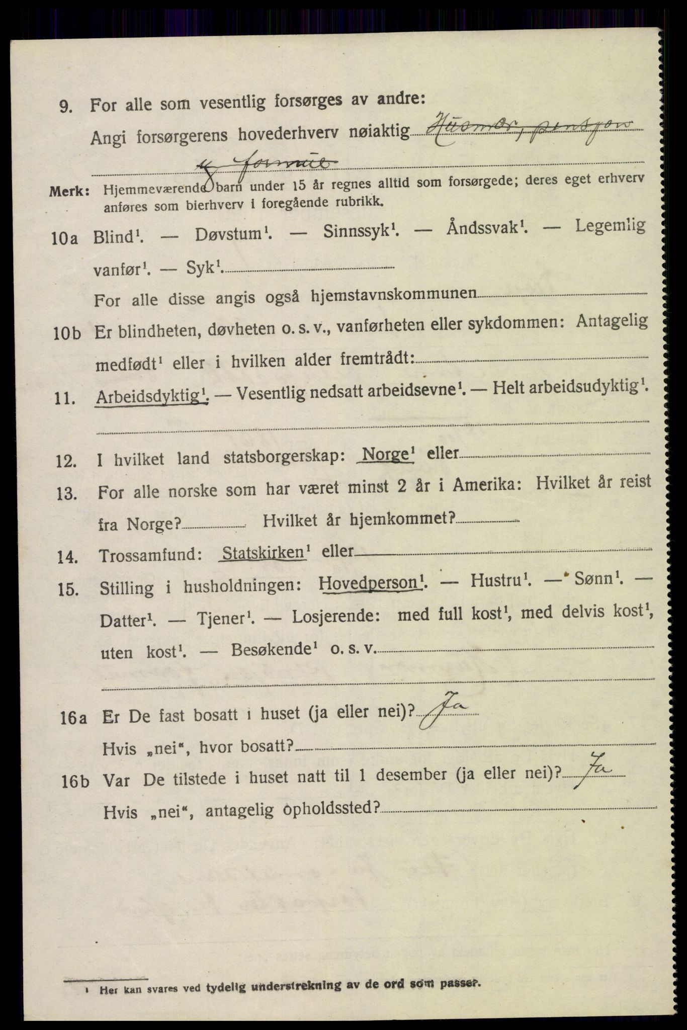 SAK, 1920 census for Evje, 1920, p. 1571