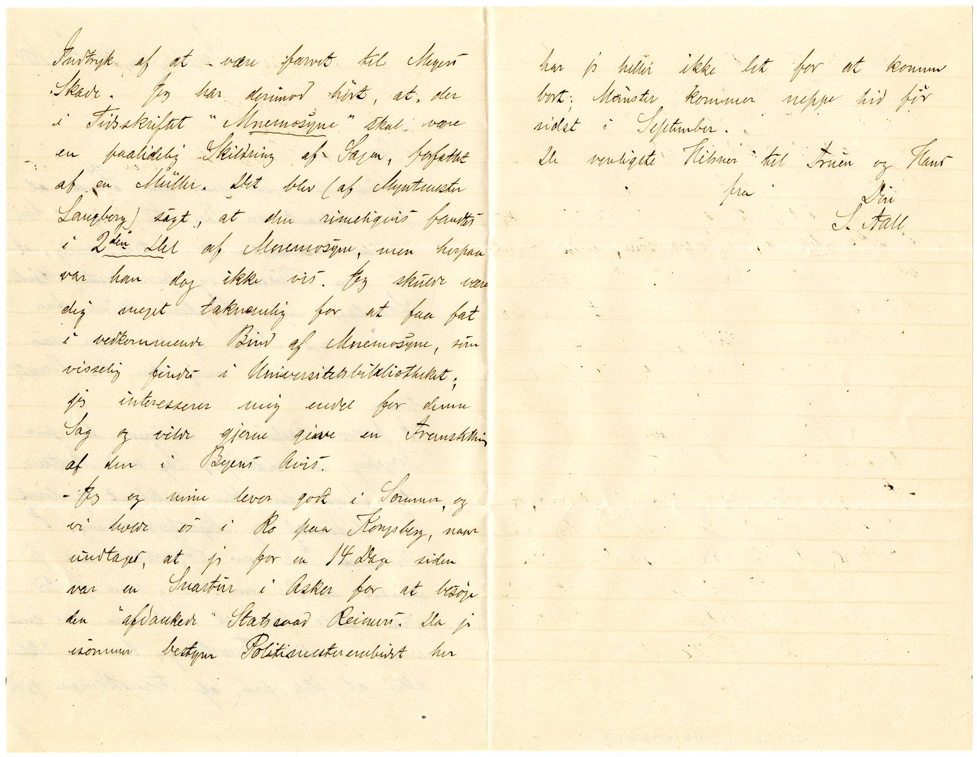 Diderik Maria Aalls brevsamling, NF/Ark-1023/F/L0001: D.M. Aalls brevsamling. A - B, 1738-1889, p. 301