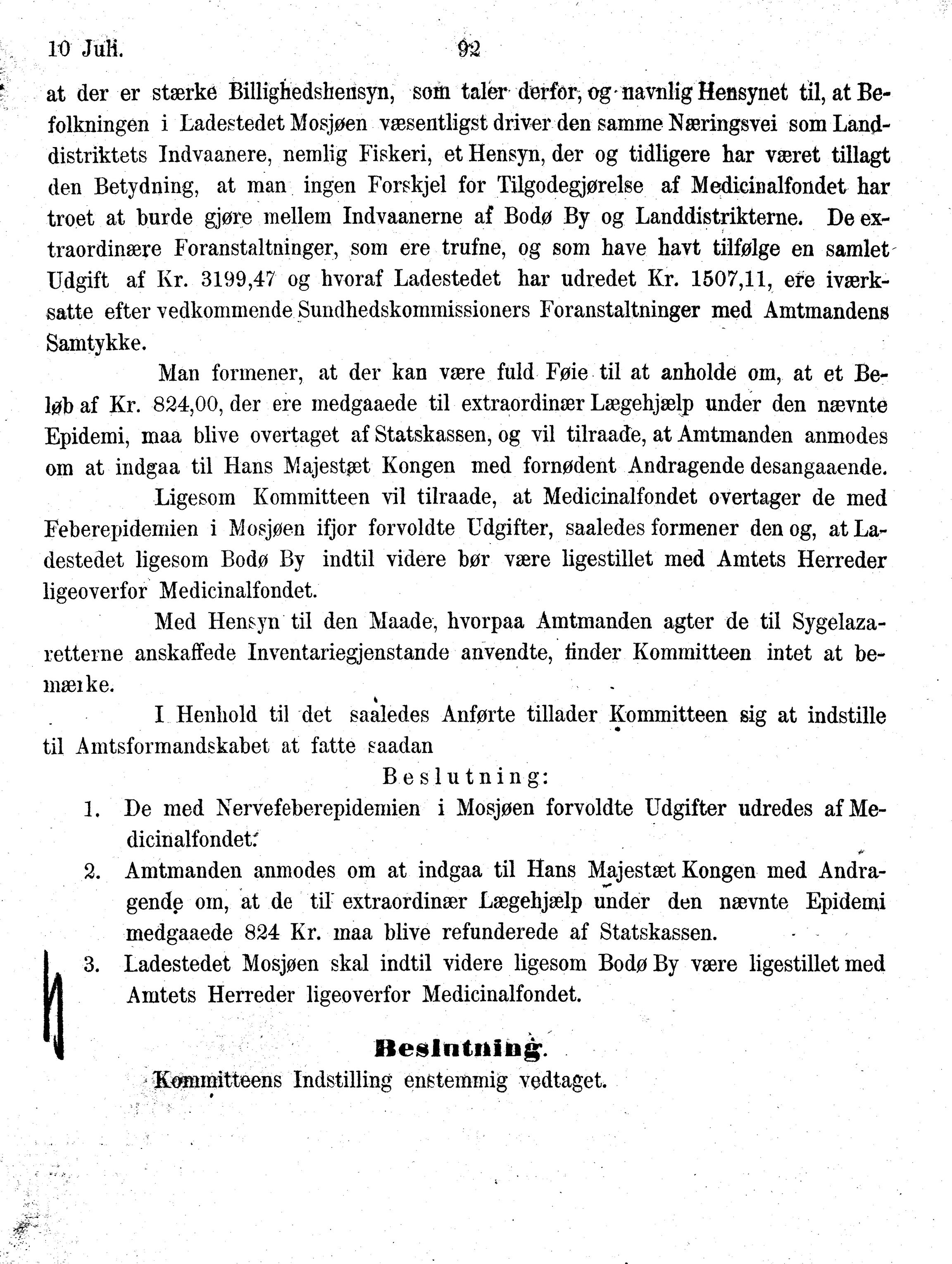 Nordland Fylkeskommune. Fylkestinget, AIN/NFK-17/176/A/Ac/L0010: Fylkestingsforhandlinger 1874-1880, 1874-1880