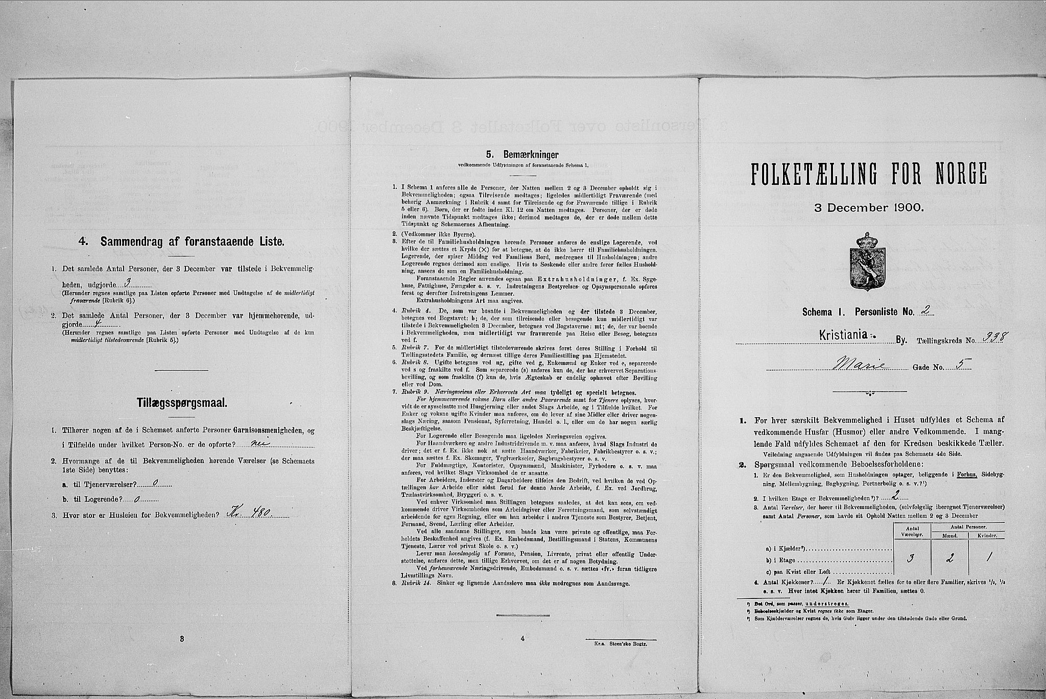 SAO, 1900 census for Kristiania, 1900, p. 57153