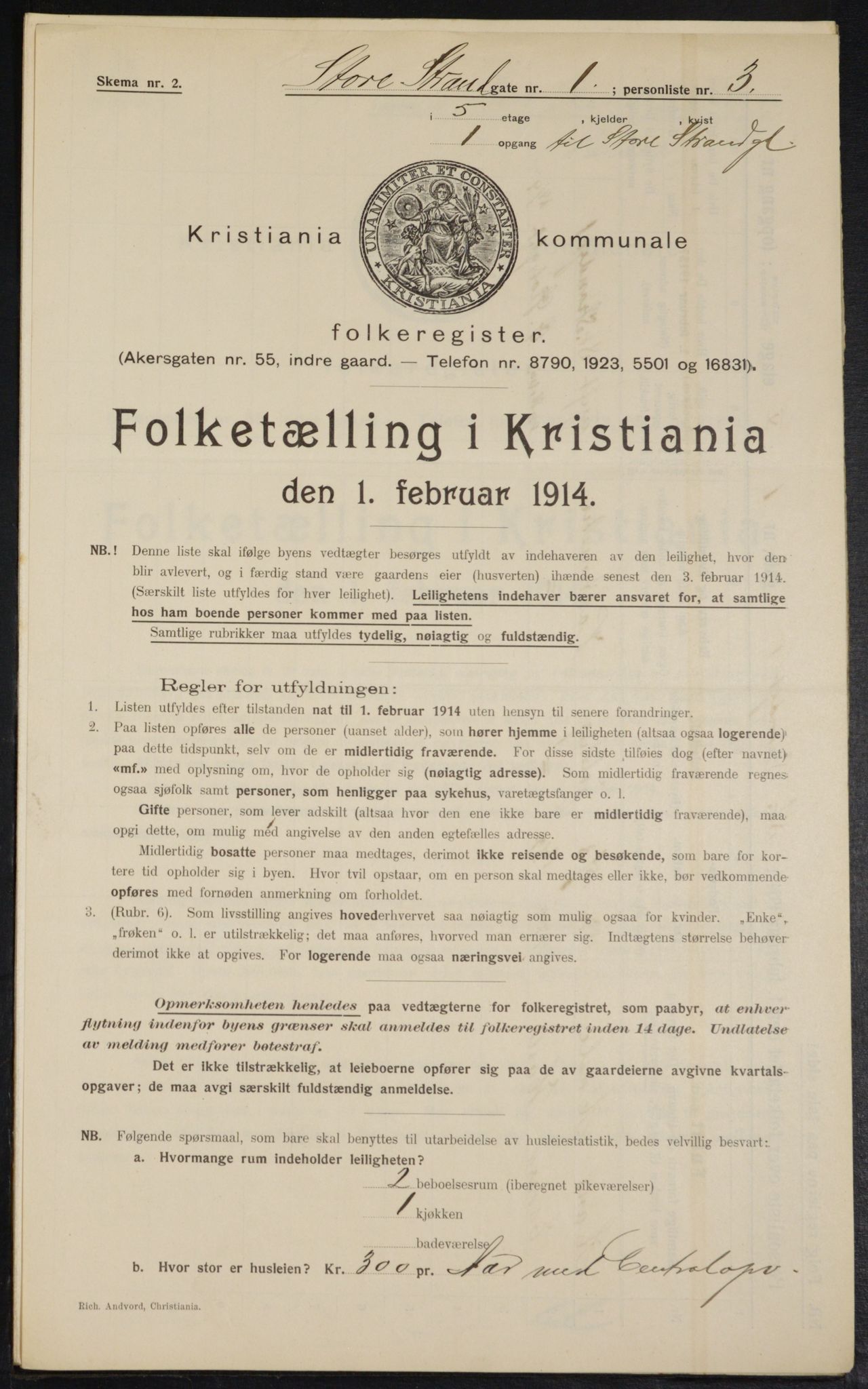 OBA, Municipal Census 1914 for Kristiania, 1914, p. 103520