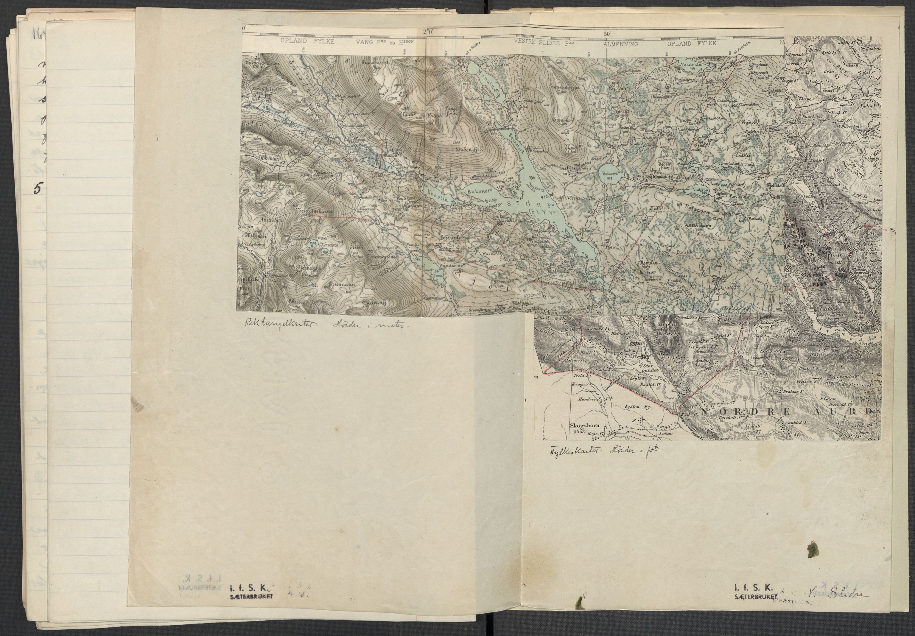 Instituttet for sammenlignende kulturforskning, AV/RA-PA-0424/F/Fc/L0005/0002: Eske B5: / Oppland (perm XI), 1934-1935