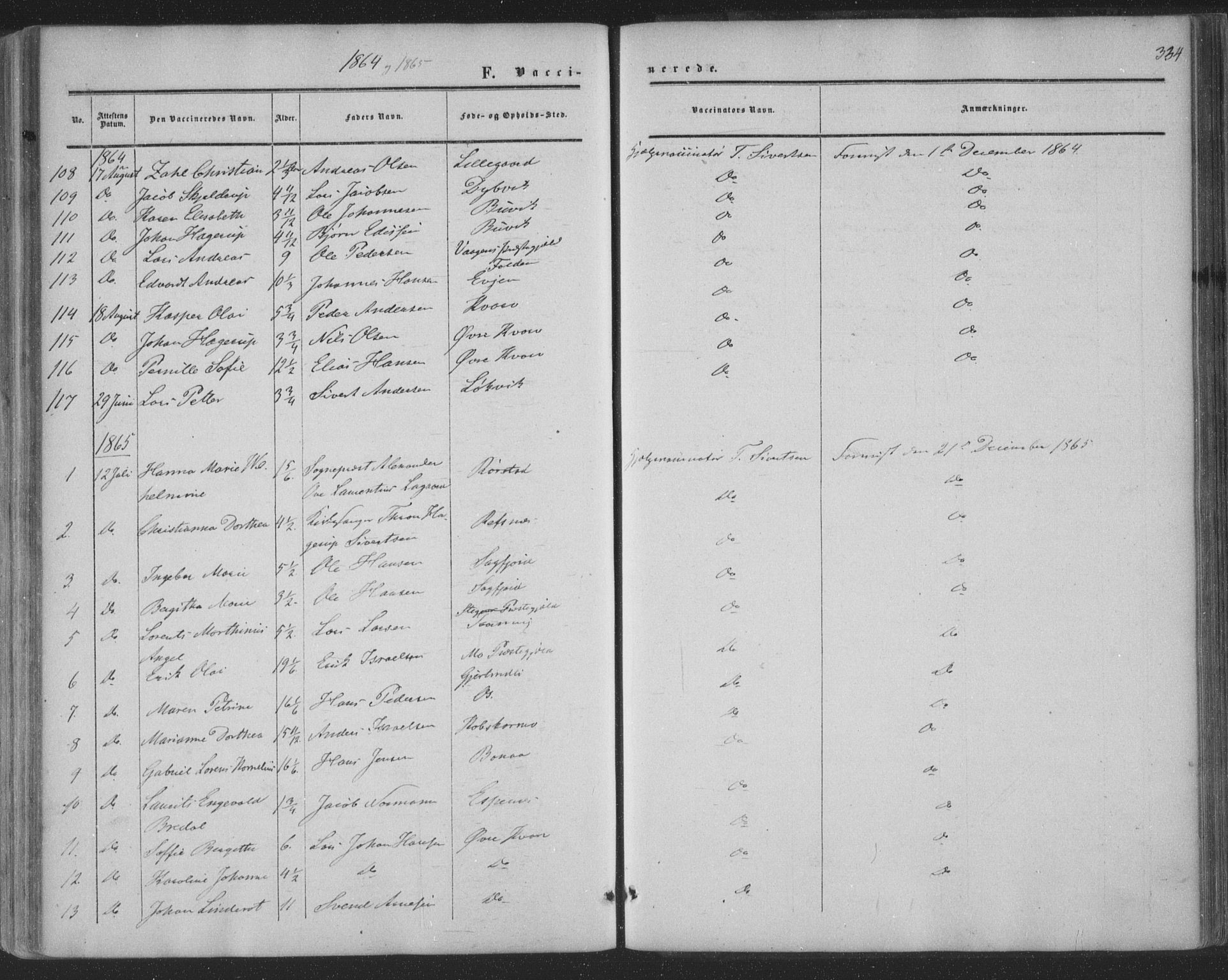 Ministerialprotokoller, klokkerbøker og fødselsregistre - Nordland, AV/SAT-A-1459/853/L0770: Parish register (official) no. 853A09, 1857-1870, p. 334